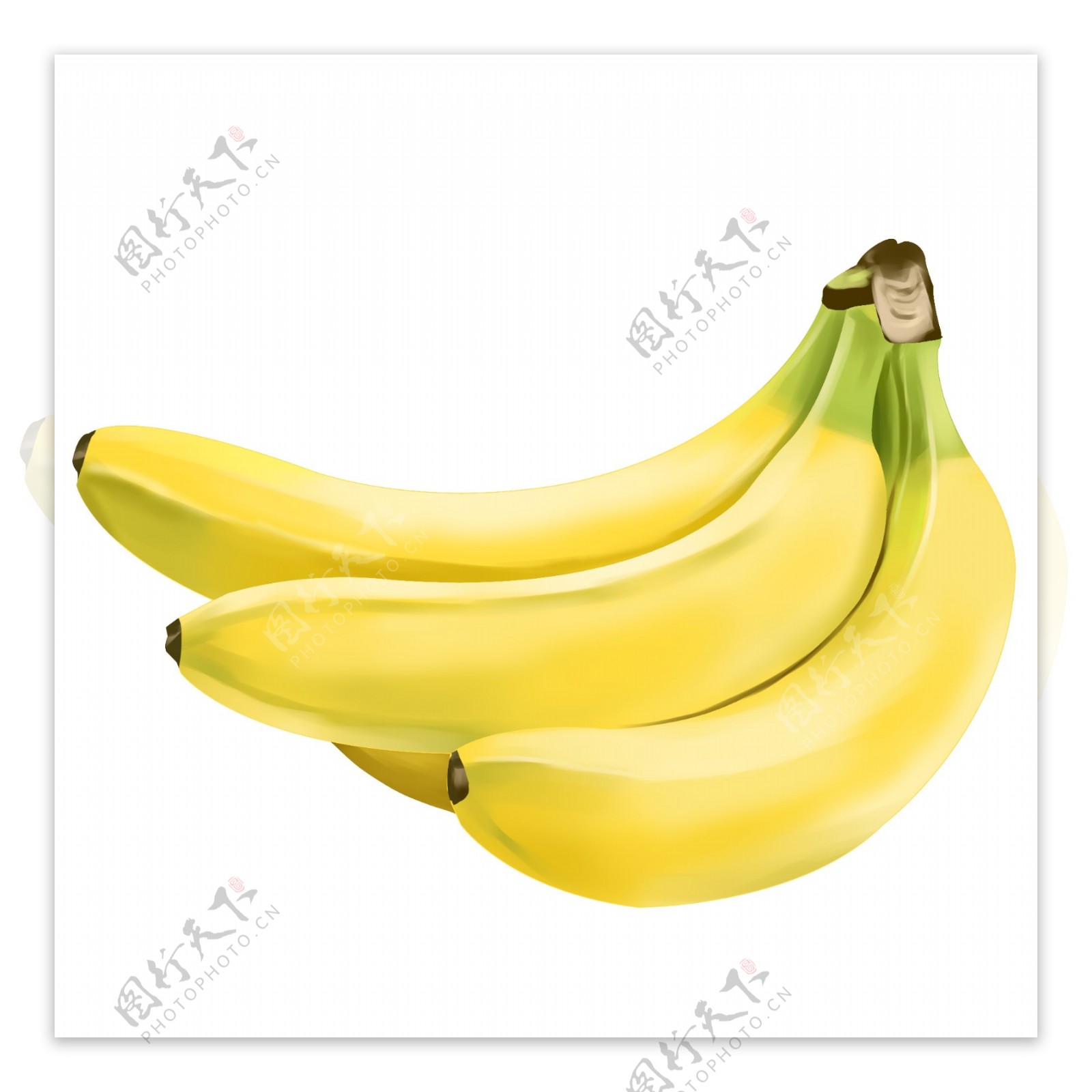 卡通黄色的香蕉