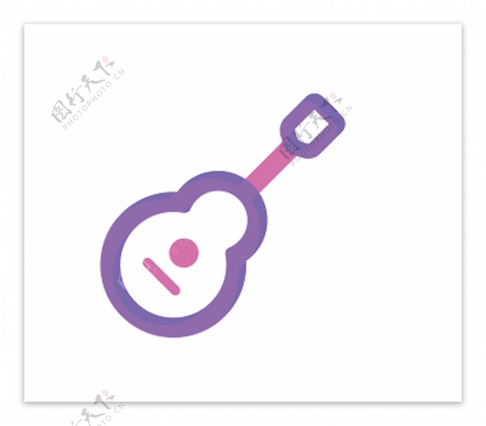 紫色提示吉他