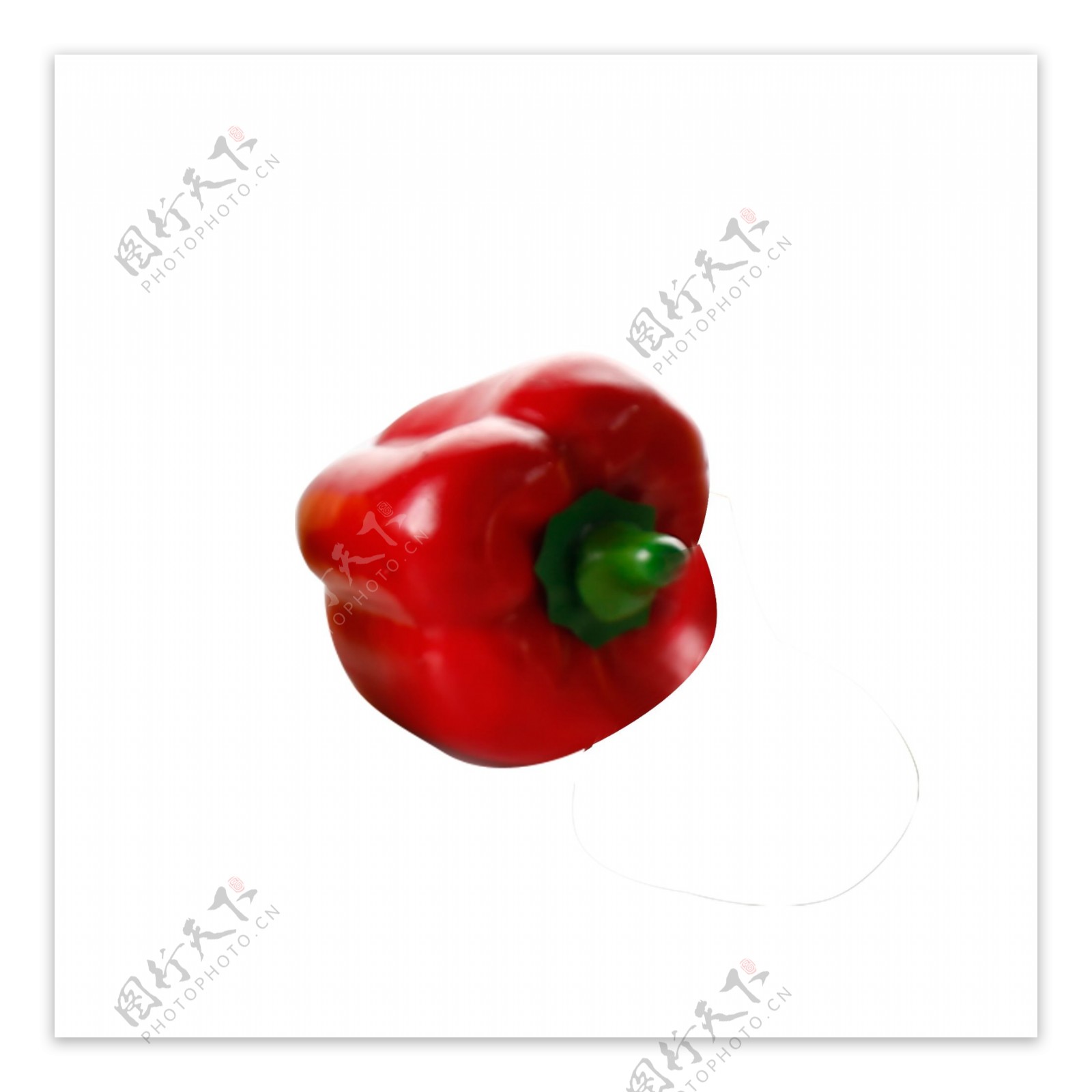 红色圆弧菜椒食物元素