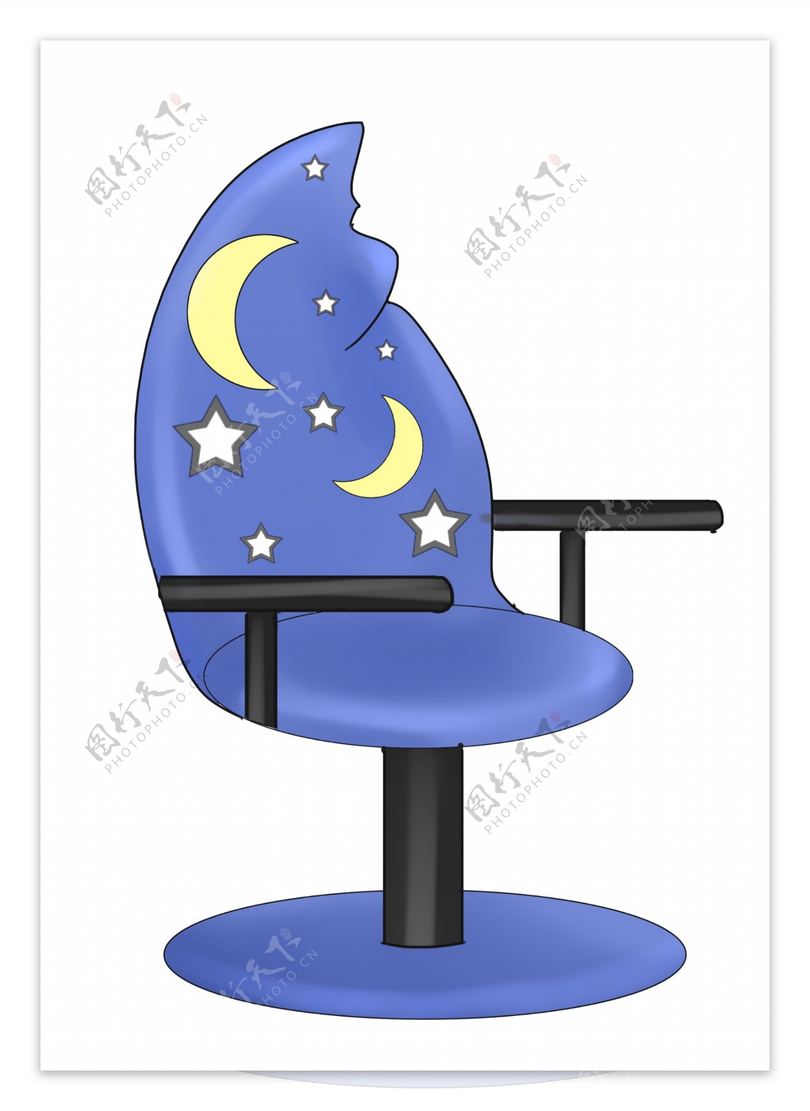 不锈钢椅子装饰插画