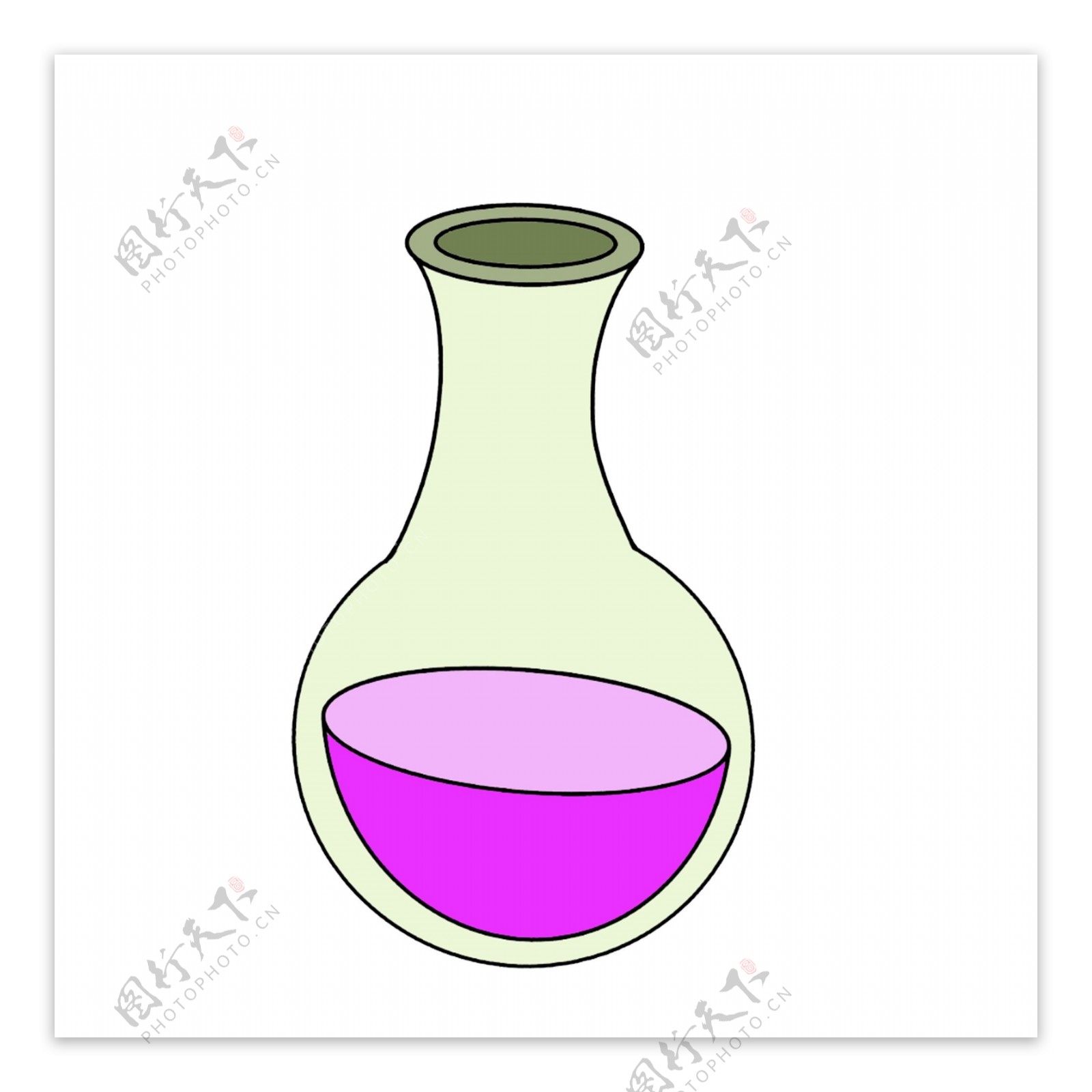 紫色的烧杯装饰插画