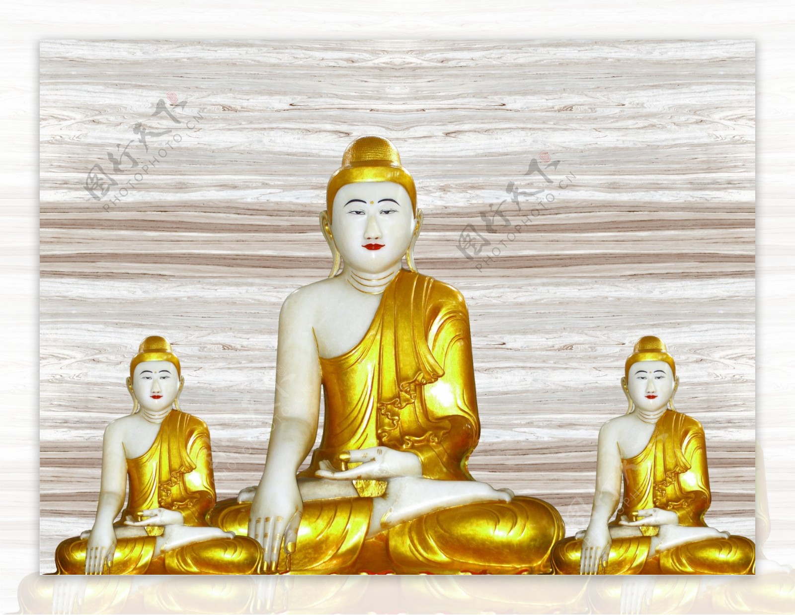 3D宗教佛像背景墙