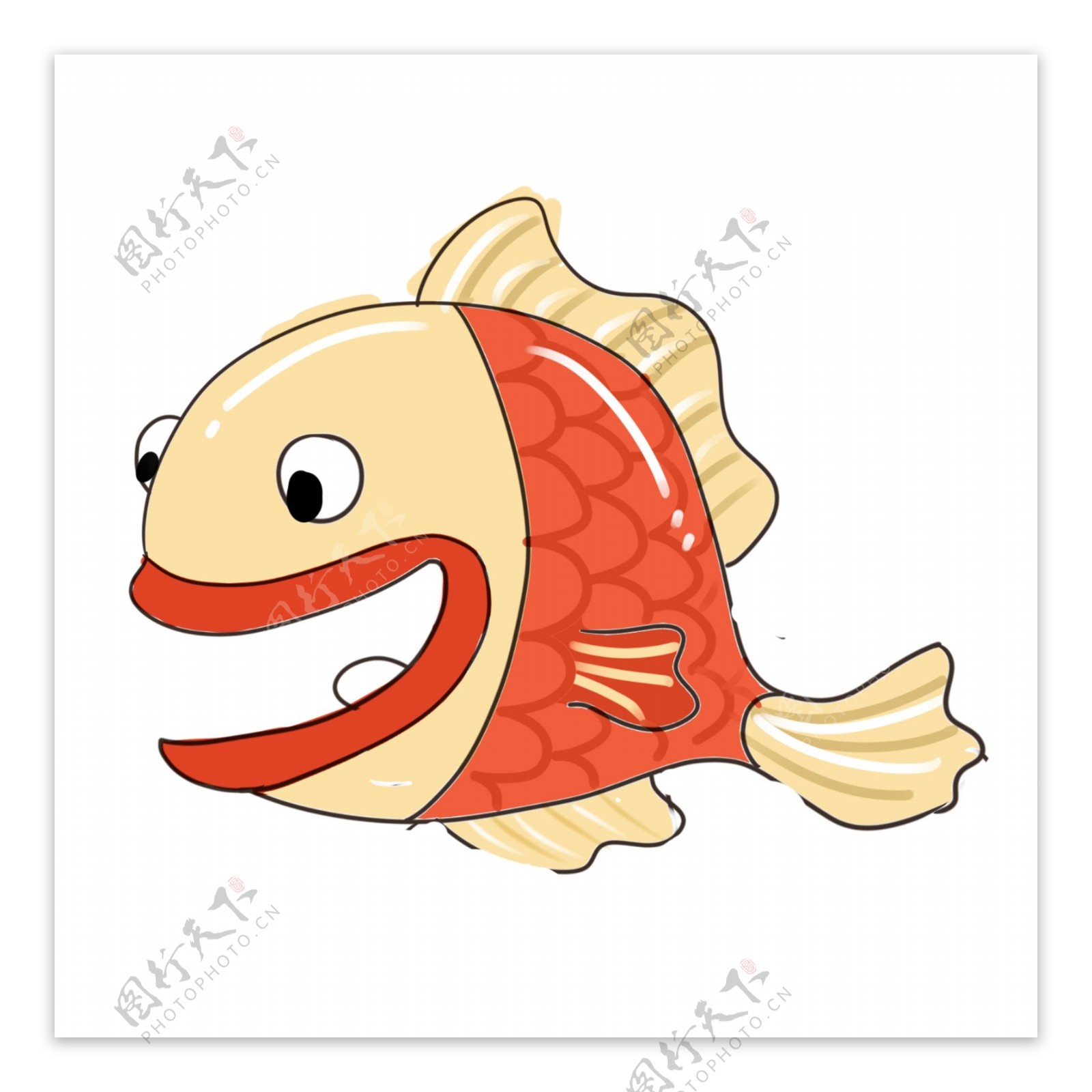 可爱小鱼动物卡通透明素材