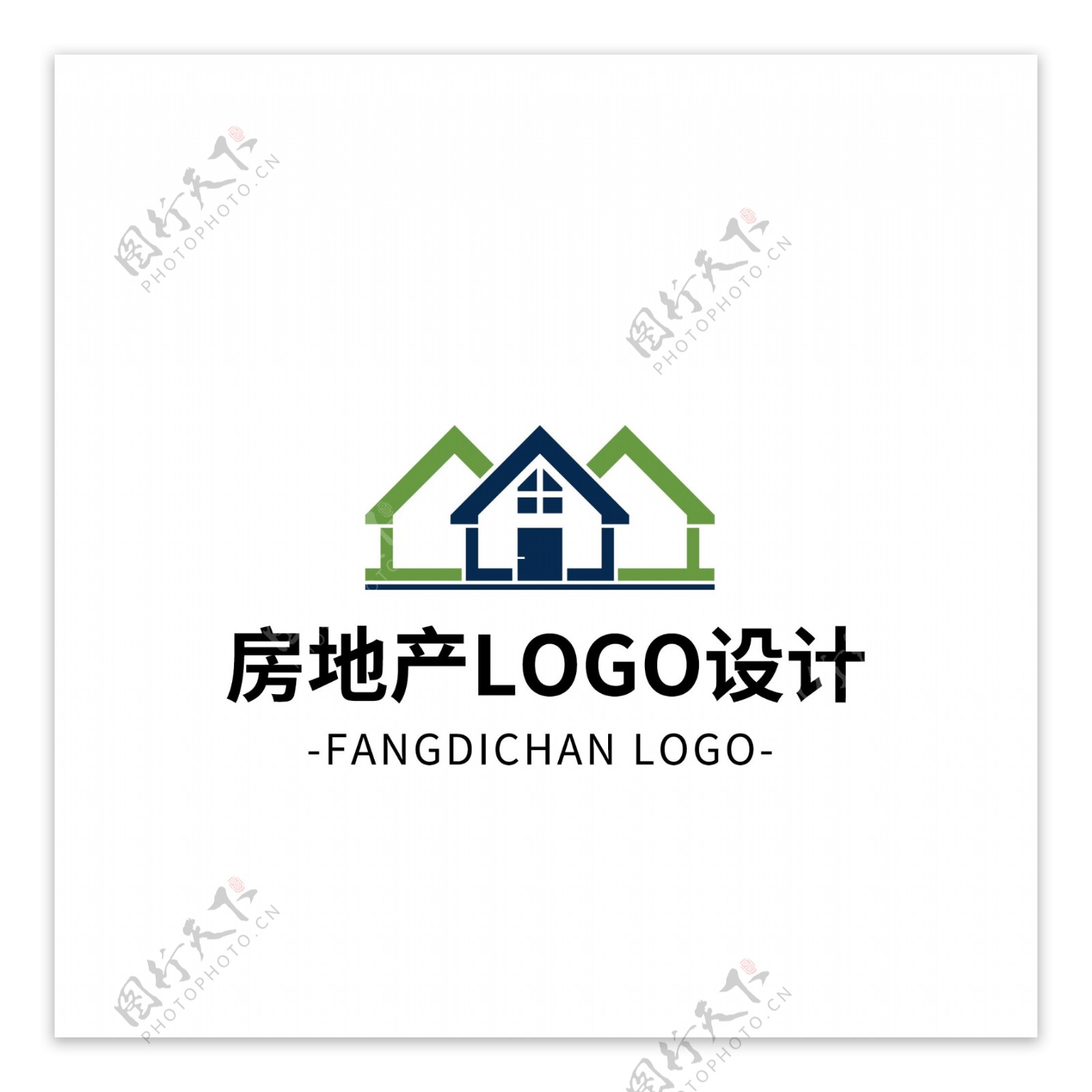 简约大气创意房地产logo标志设计