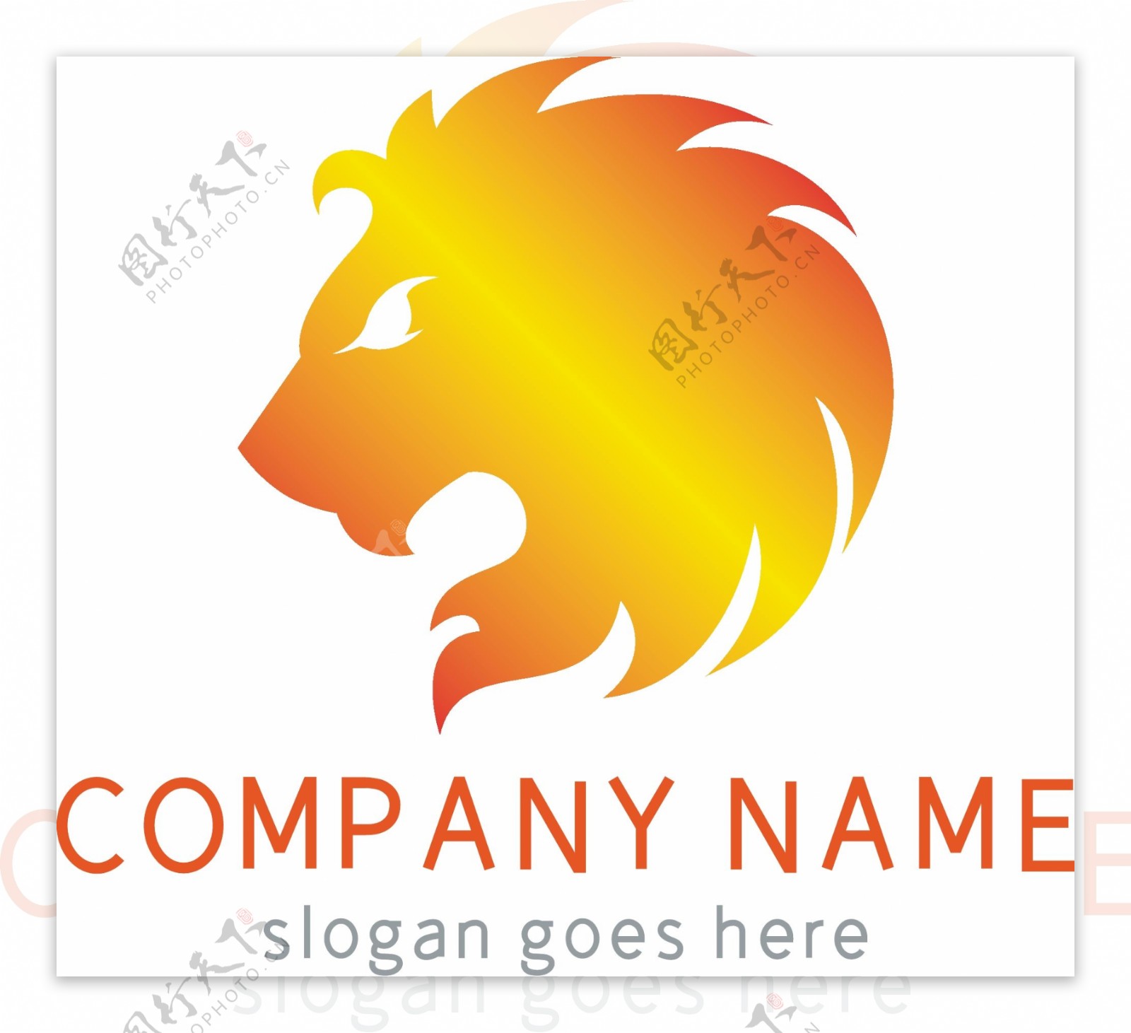 大气动物狮子头logo