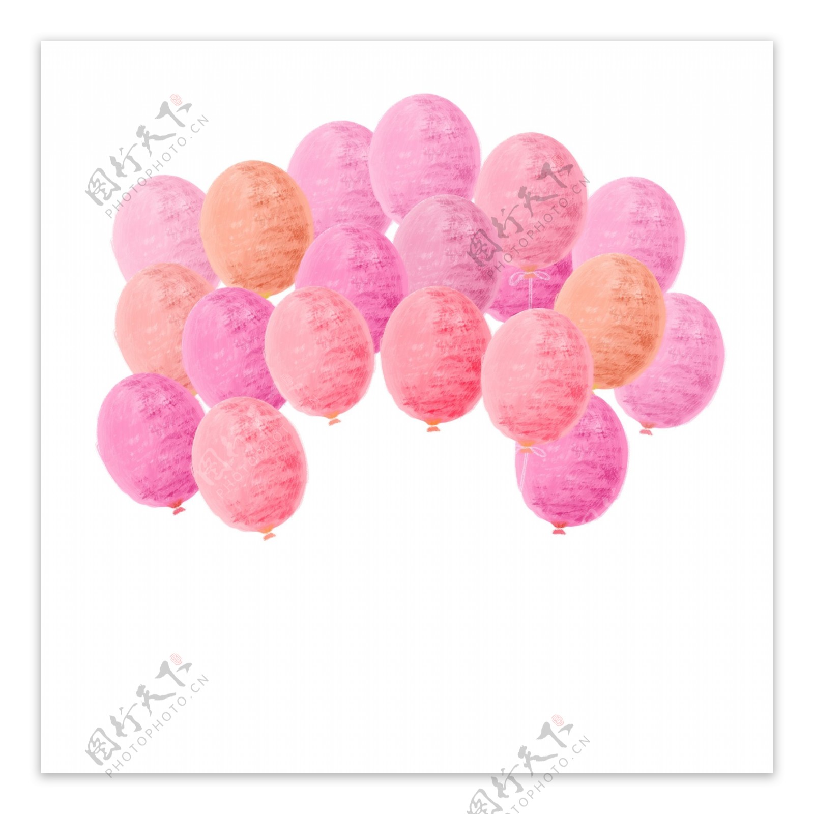 粉色喜庆气球卡通透明素材
