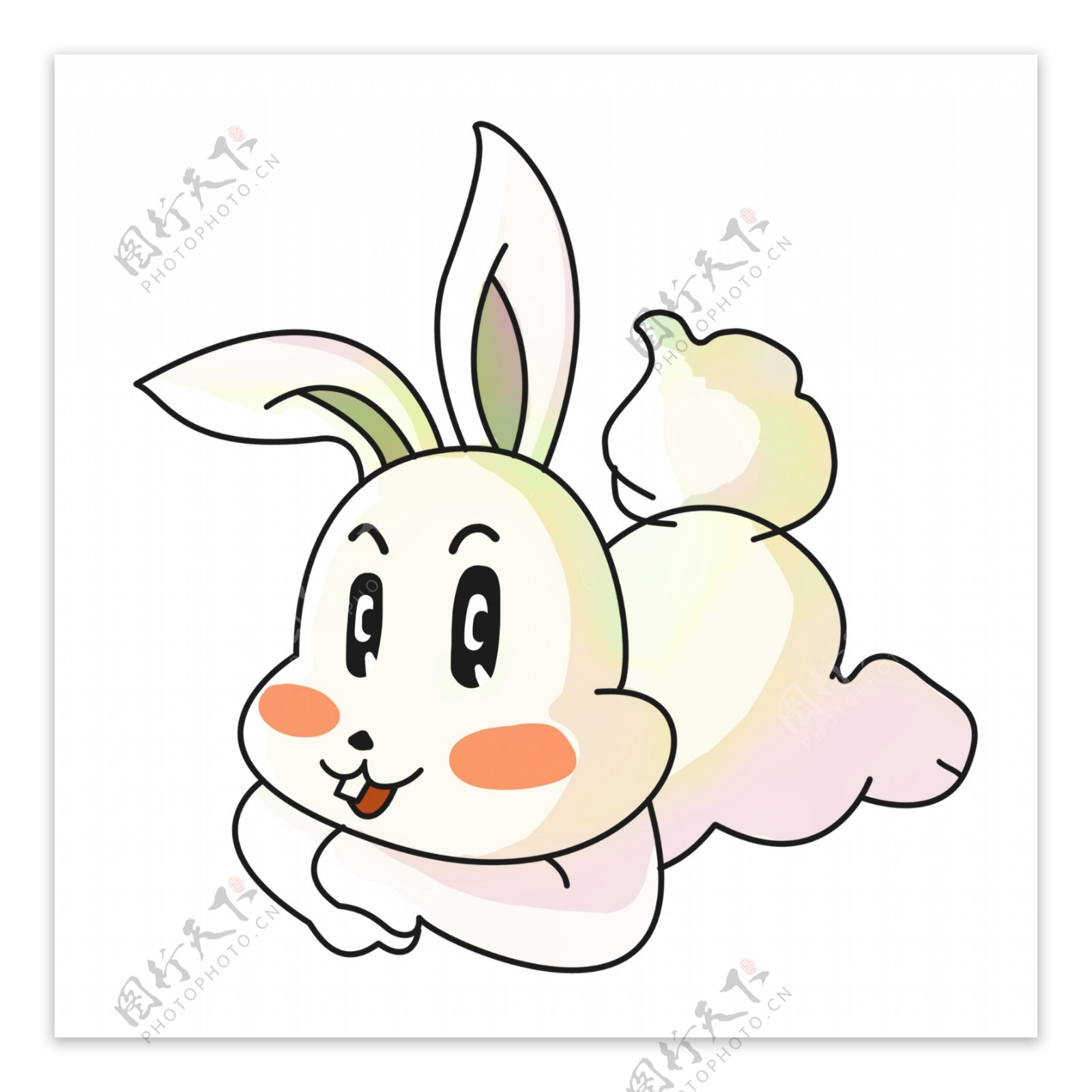 卡通小清新可爱的兔子素材