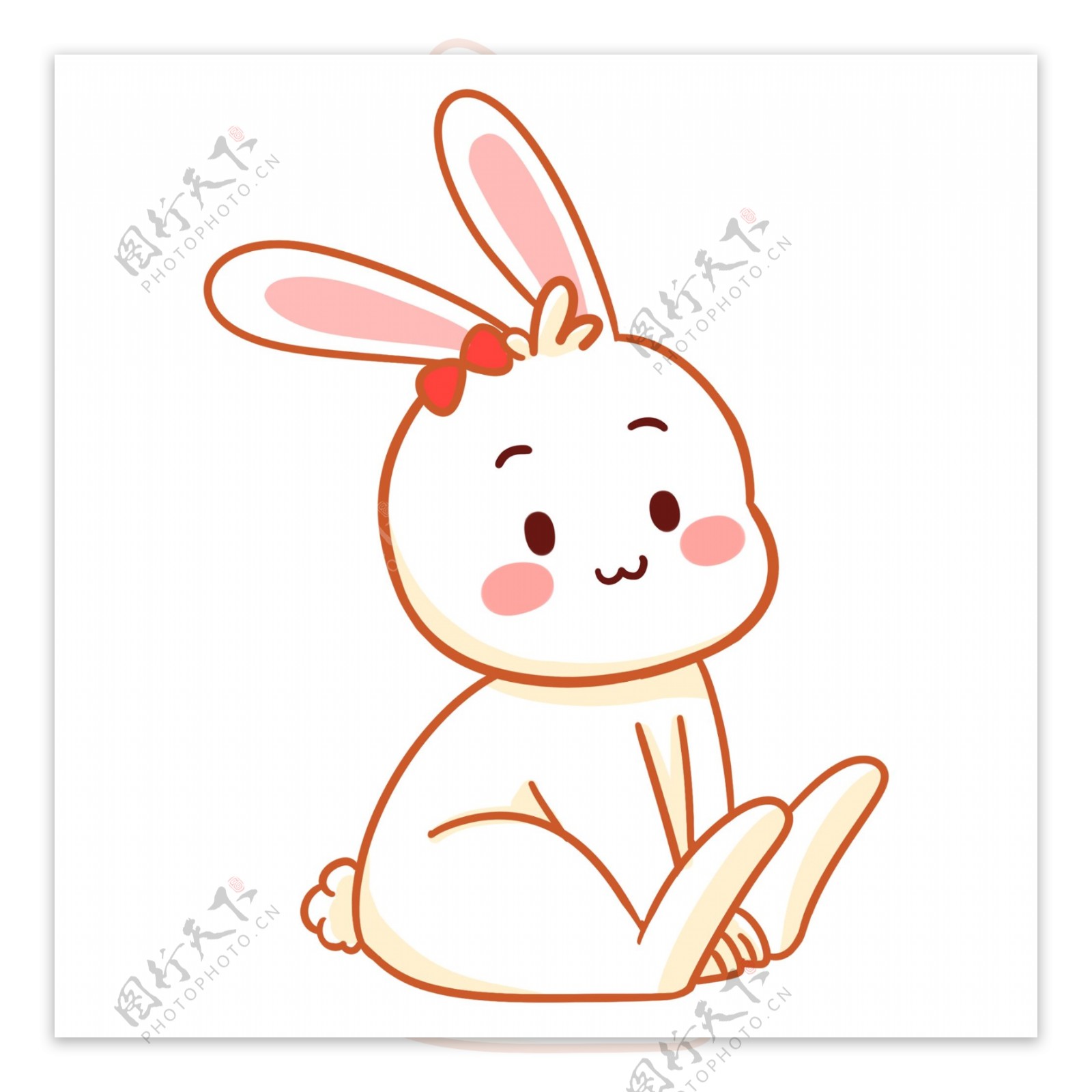 可爱动物兔子装饰图素材