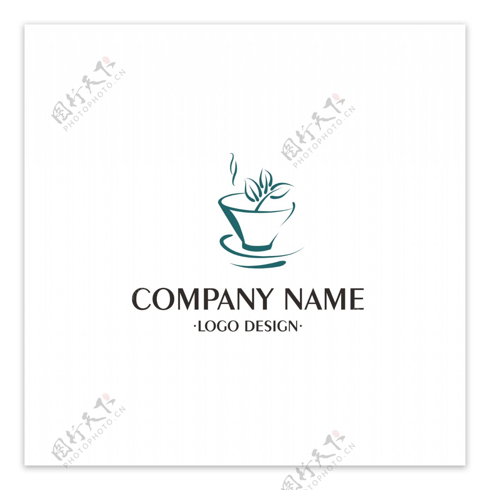 简约茶logo设计