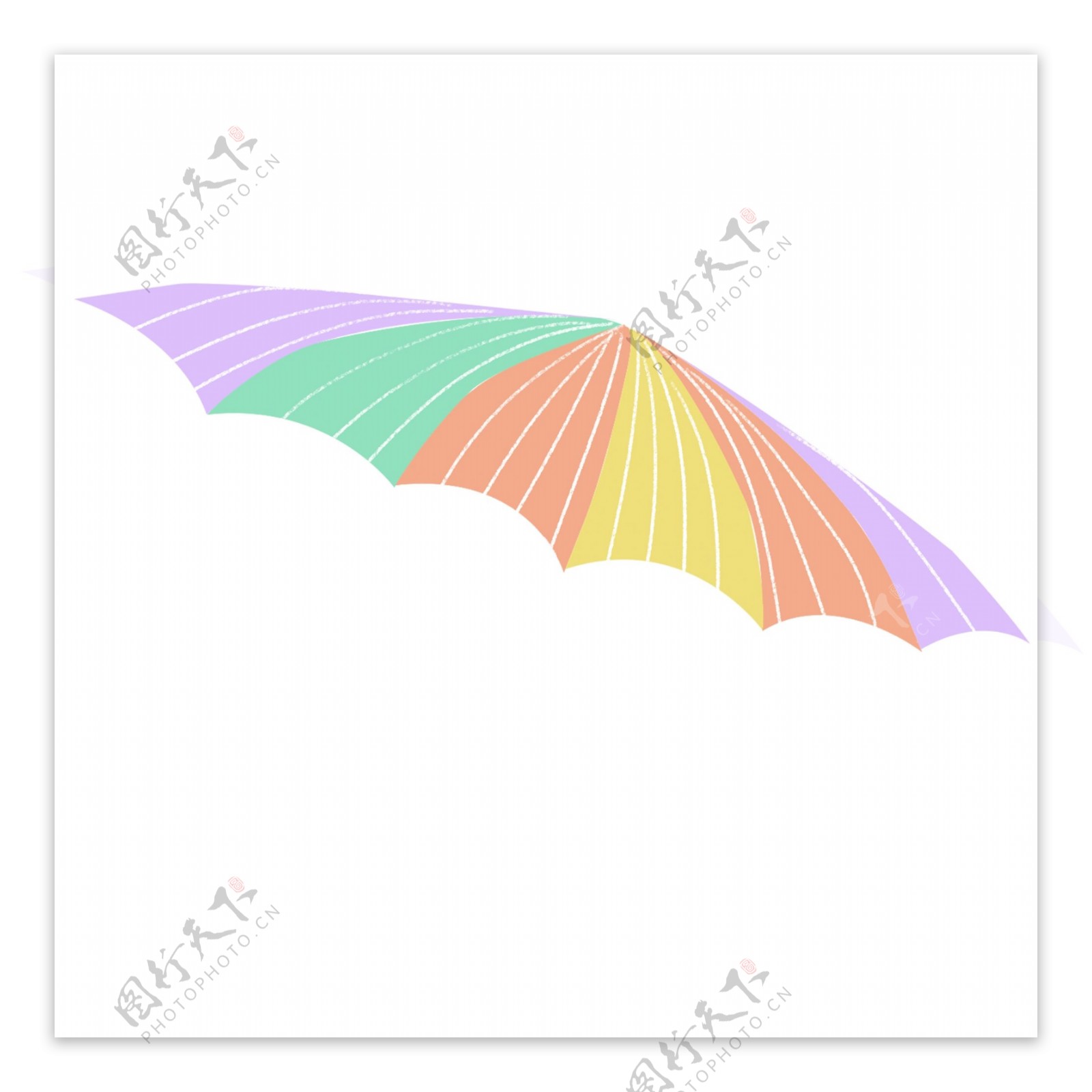 彩色装饰小花伞图案