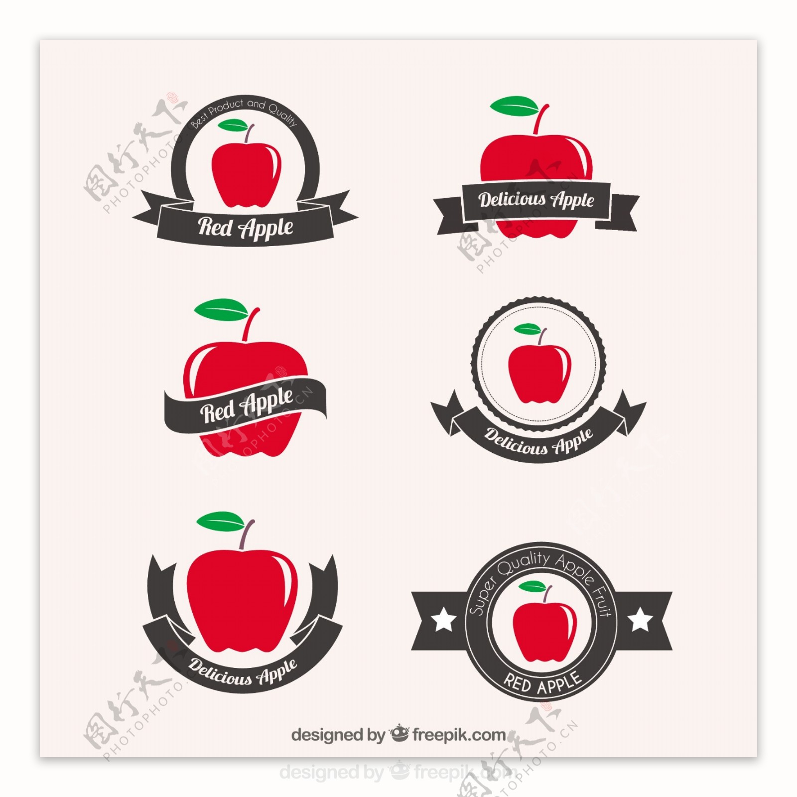 红苹果徽章