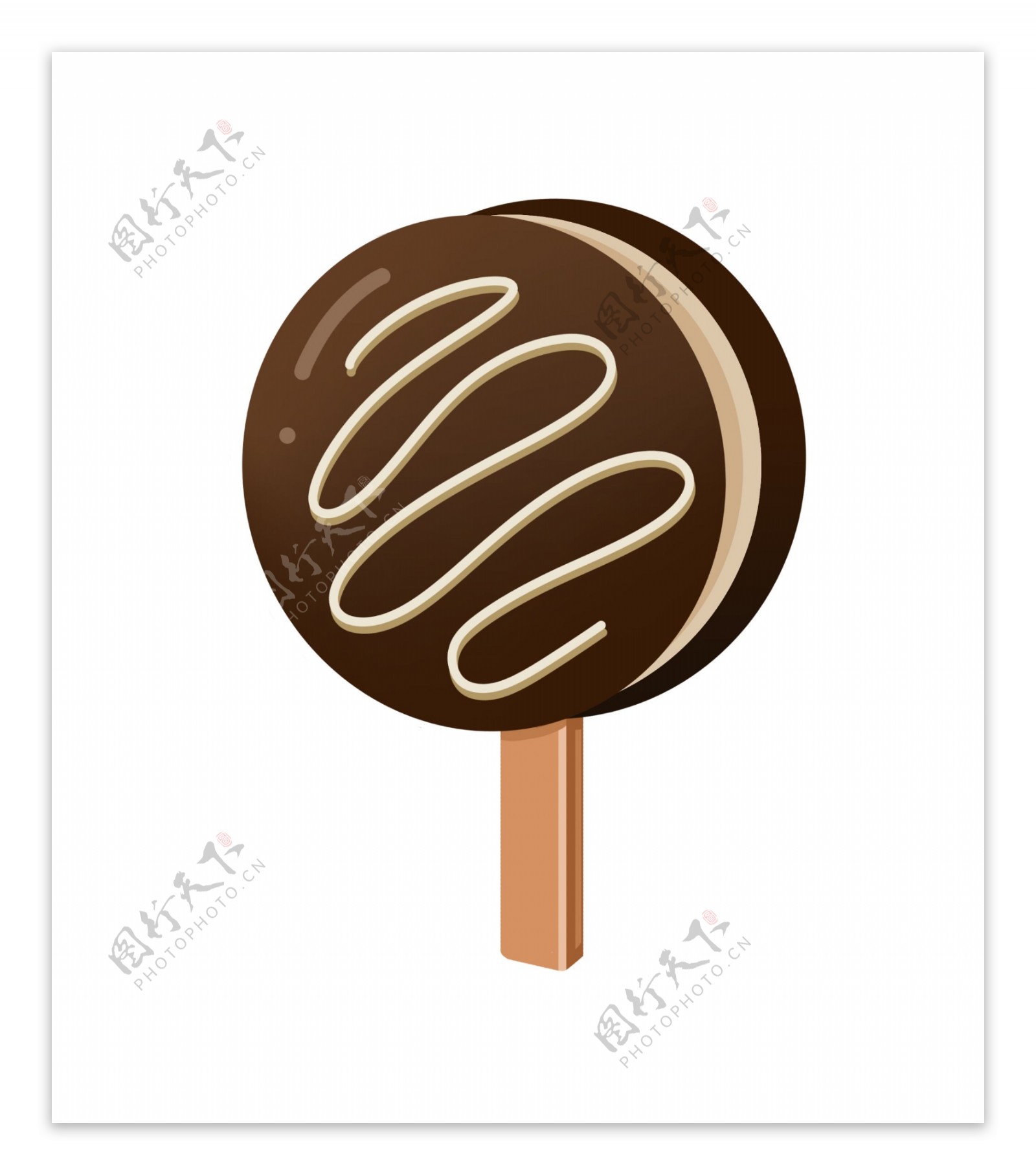 圆形巧克力冰淇淋