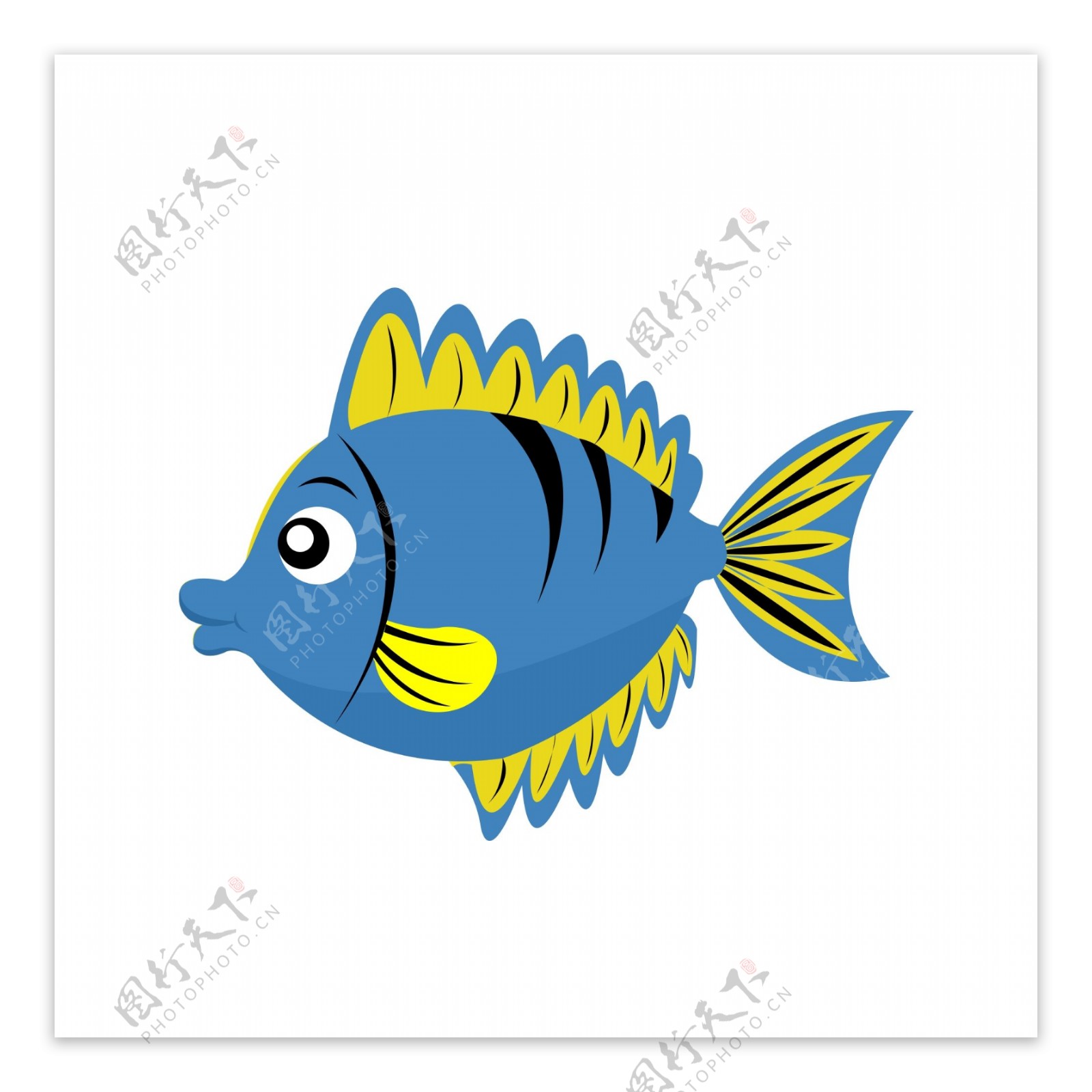 蓝色小鱼动物