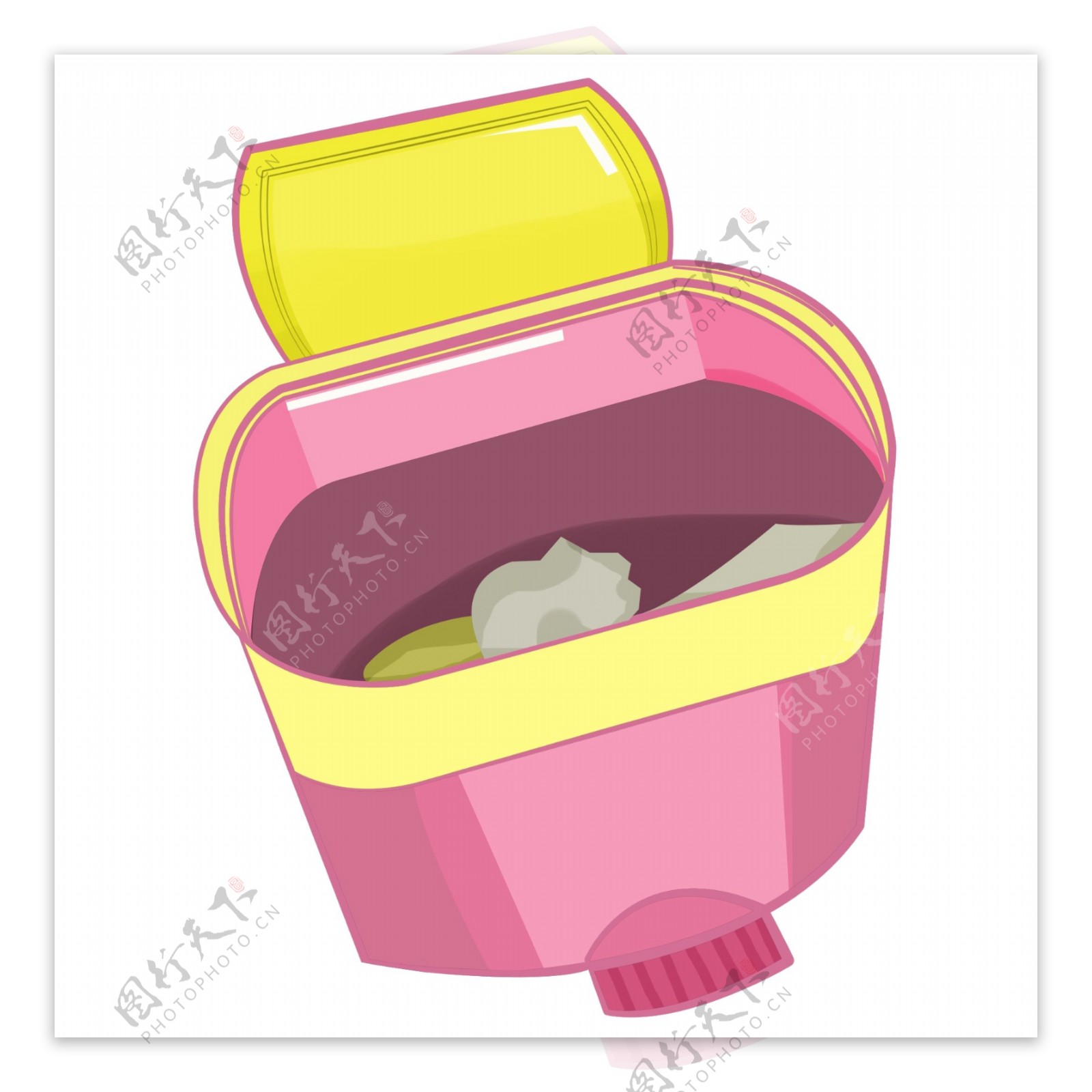 粉色家用垃圾桶