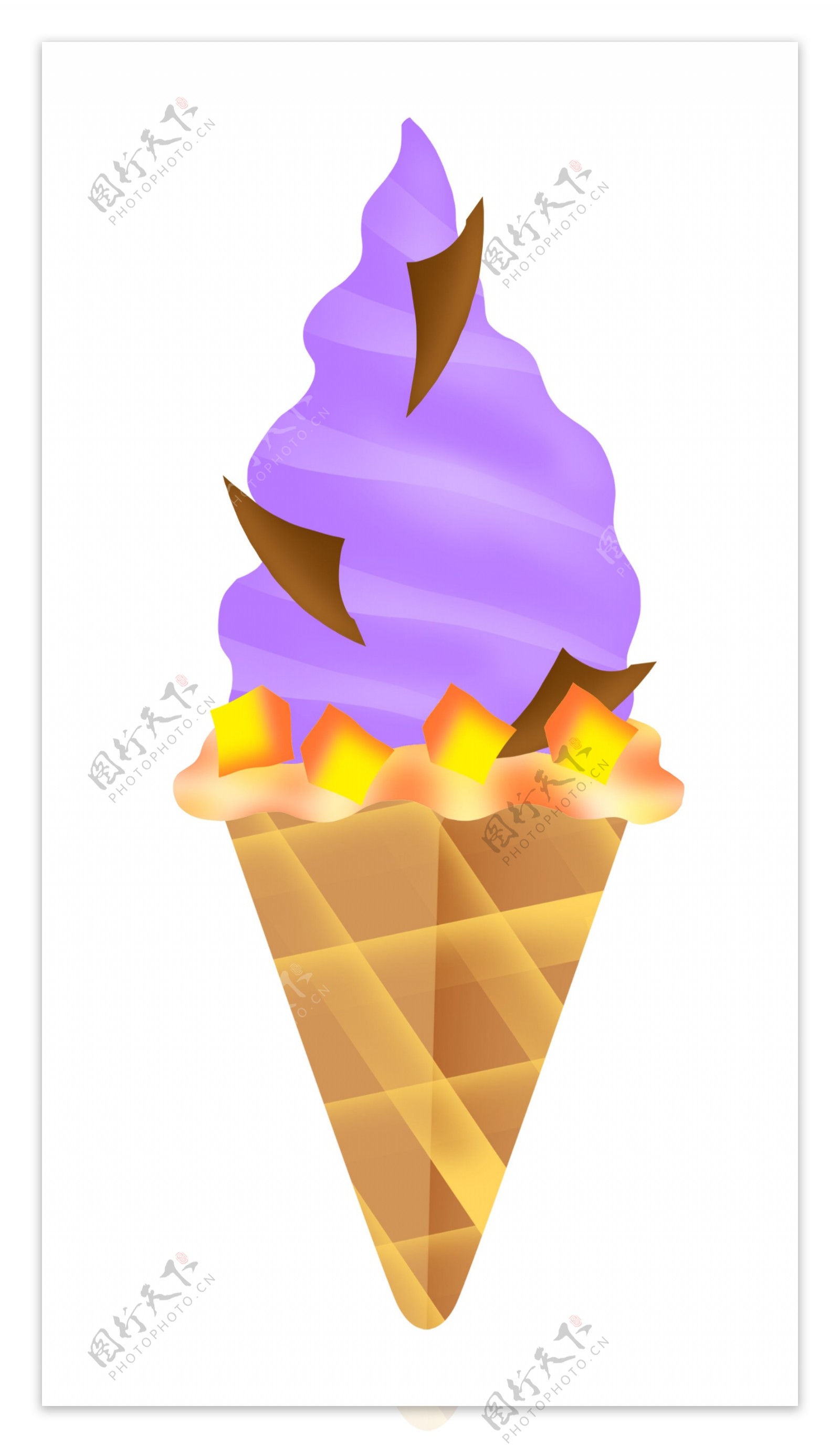 美味紫色冰淇淋
