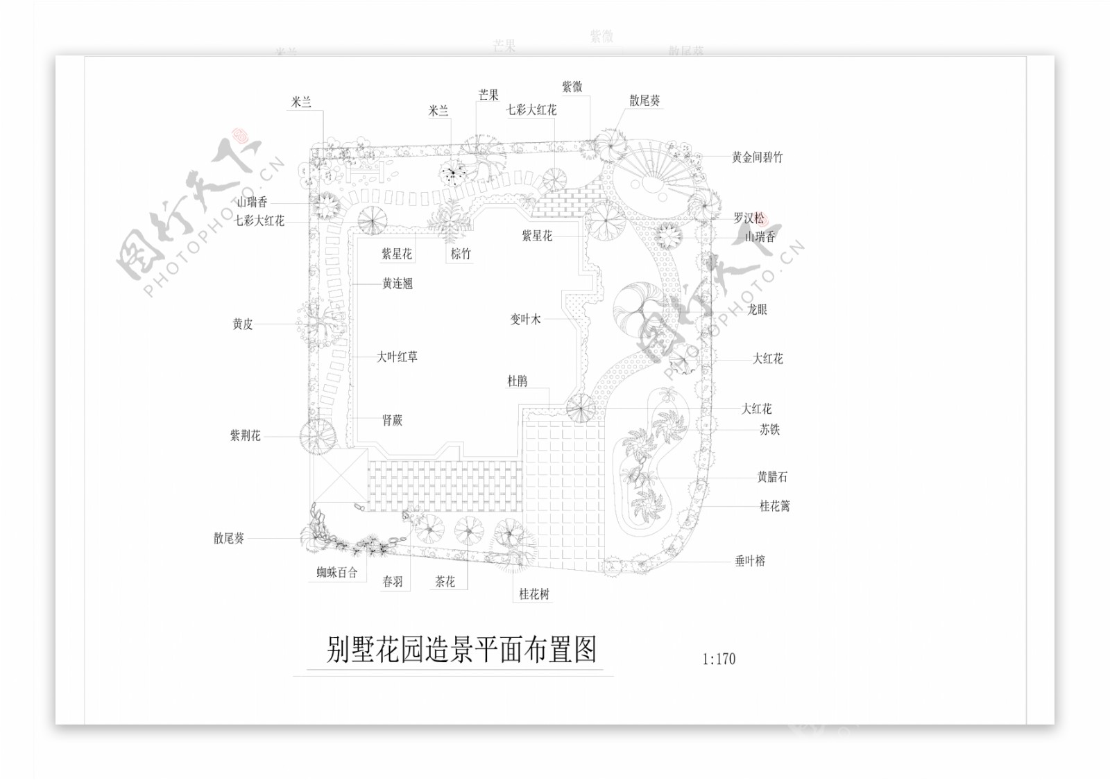 别墅园林CAD图纸