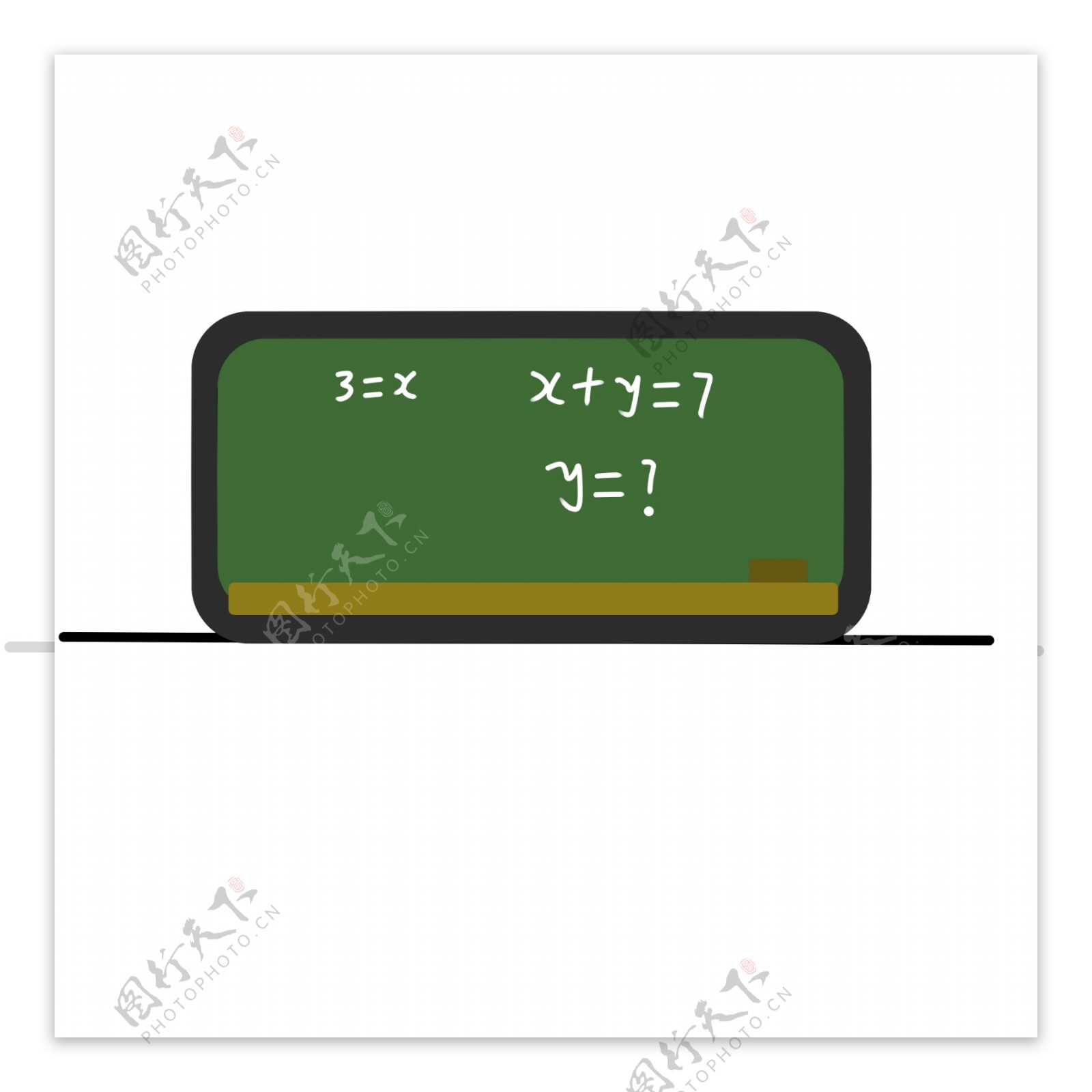 手绘卡通黑板教学学生课室学校数学方程式