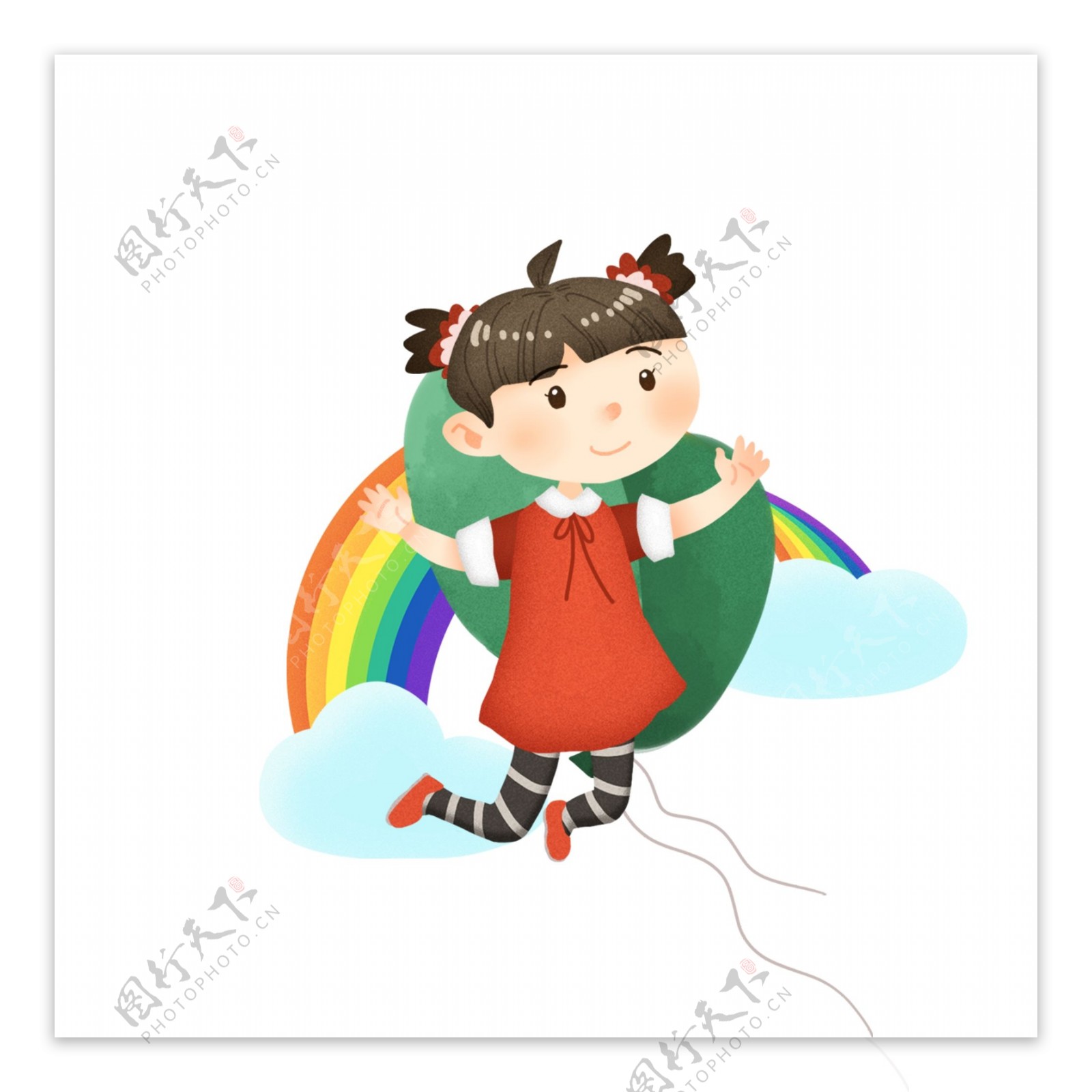 卡通彩虹儿童元素设计