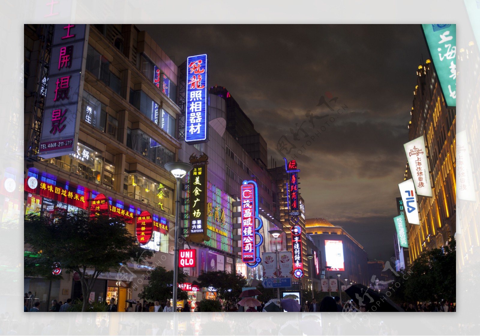 上海南京路步行街夜景