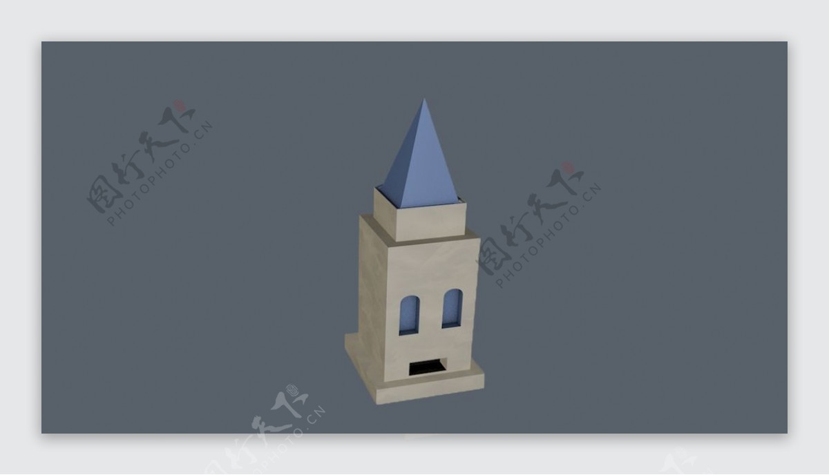 3D小房子PSD图素材