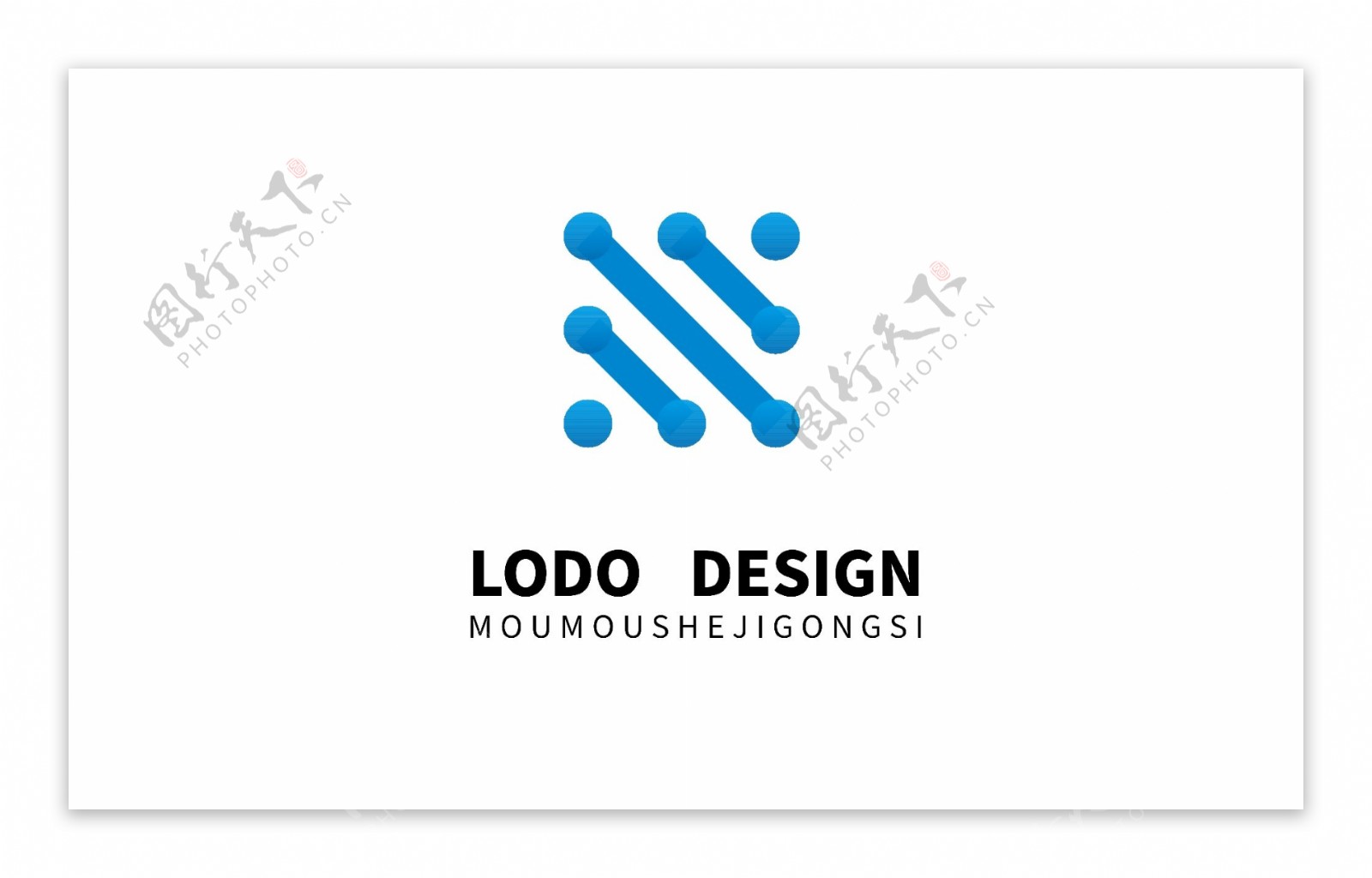 原创蓝色科技正方形logo设计