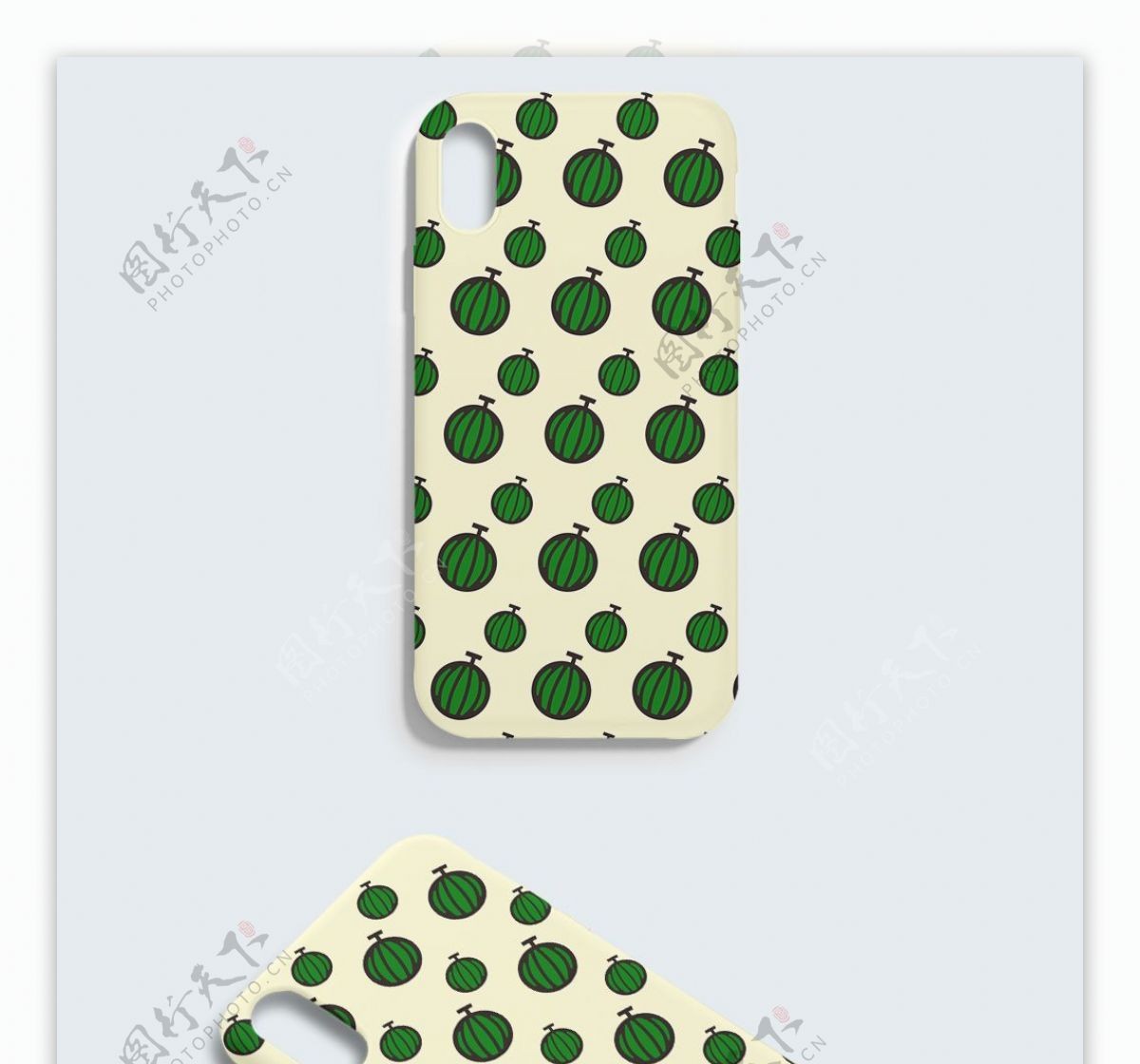 原创绿色抽象西瓜手机壳设计