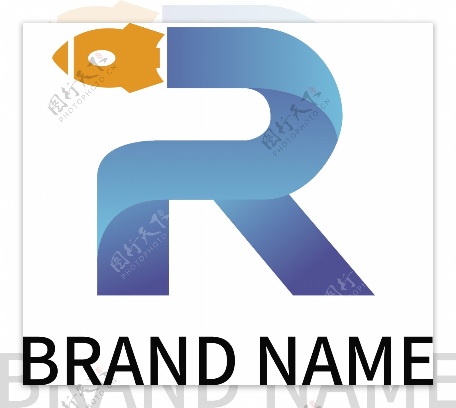 创意R字母设计logo