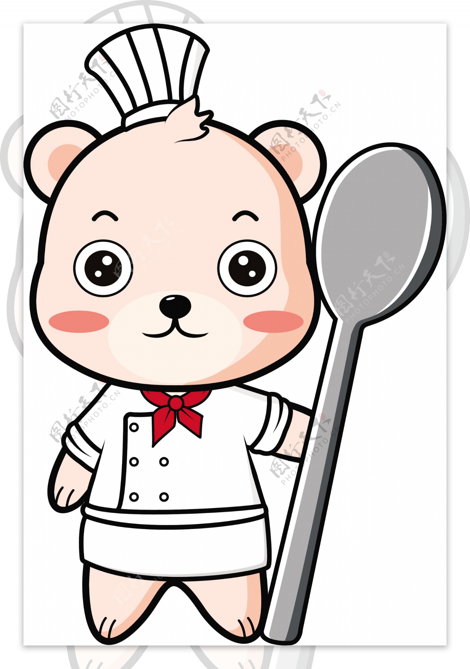 厨师熊卡通形象设计