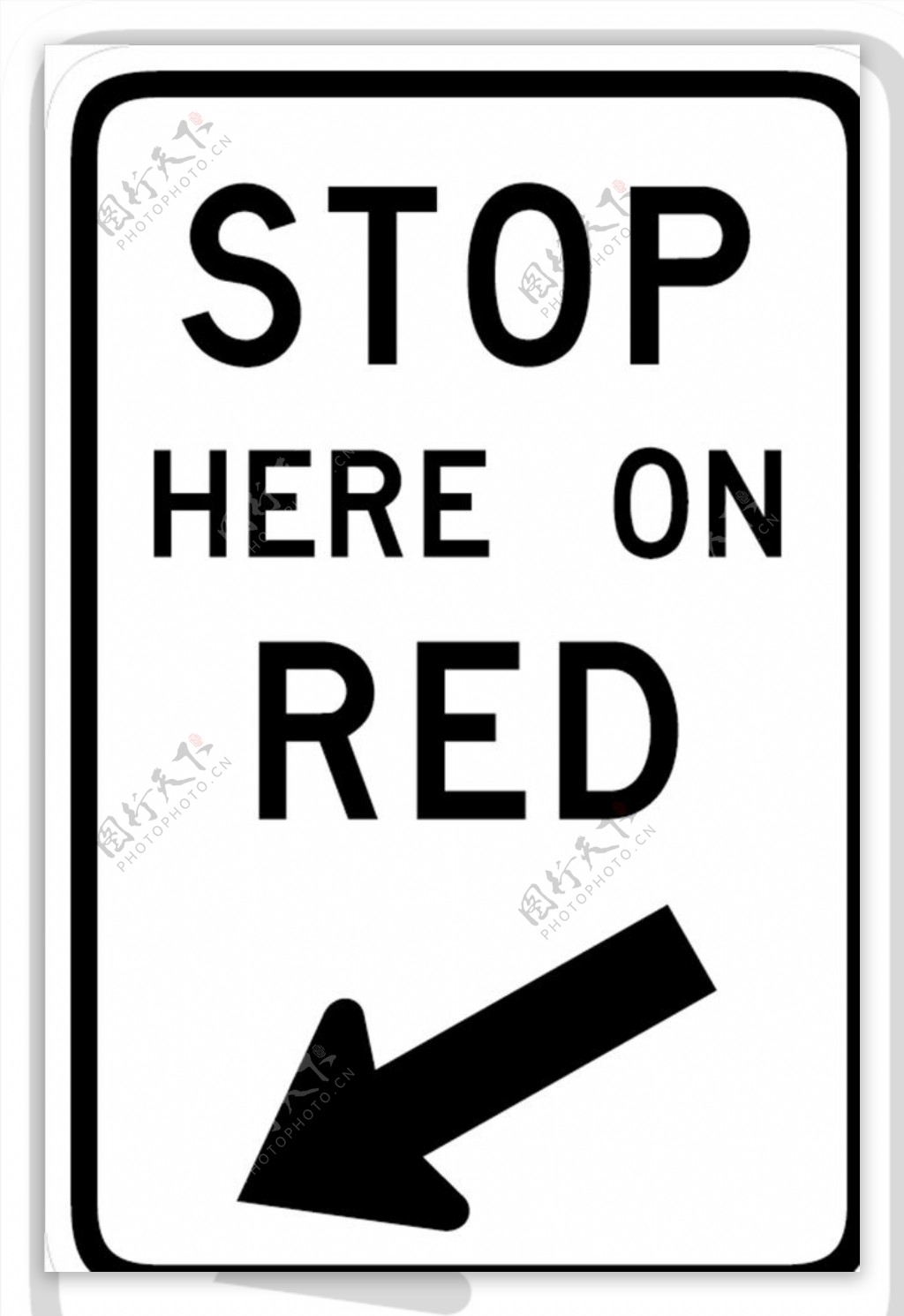 外国交通图标红灯停止图标标