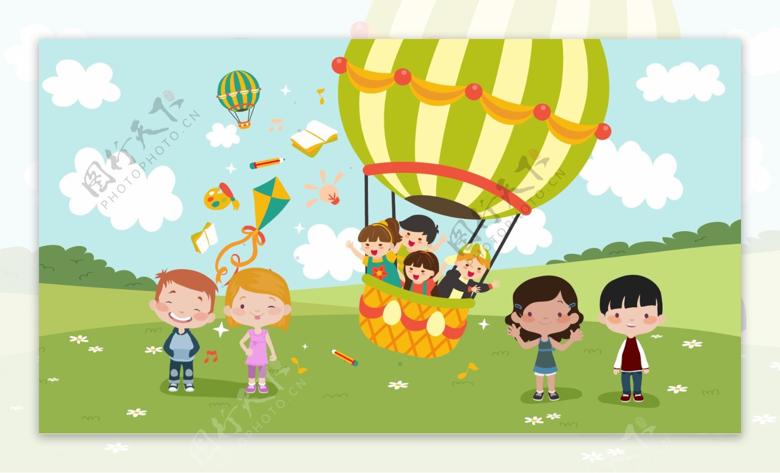 儿童日热气球环游