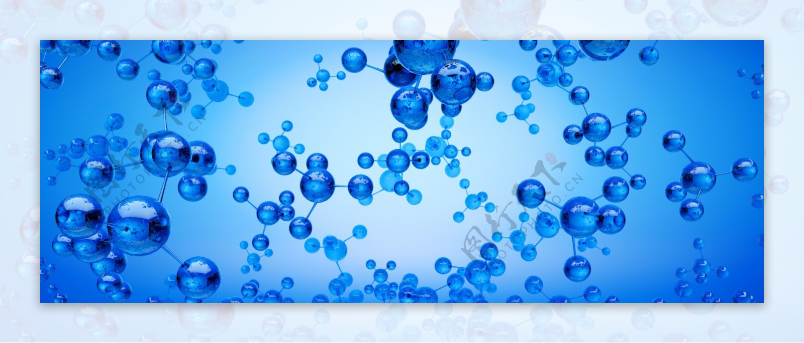 医院医疗分子结构基因蓝色背景海