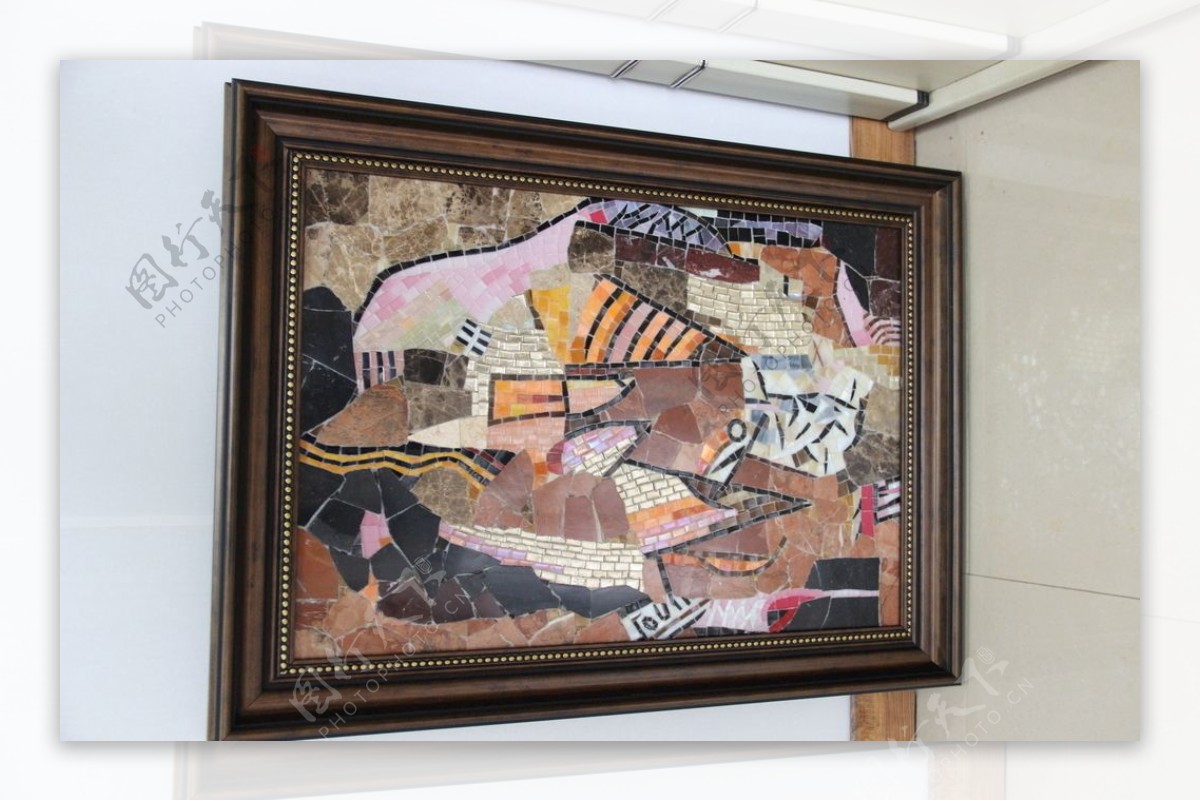 毕加索抽象画镶嵌马赛克图装饰画