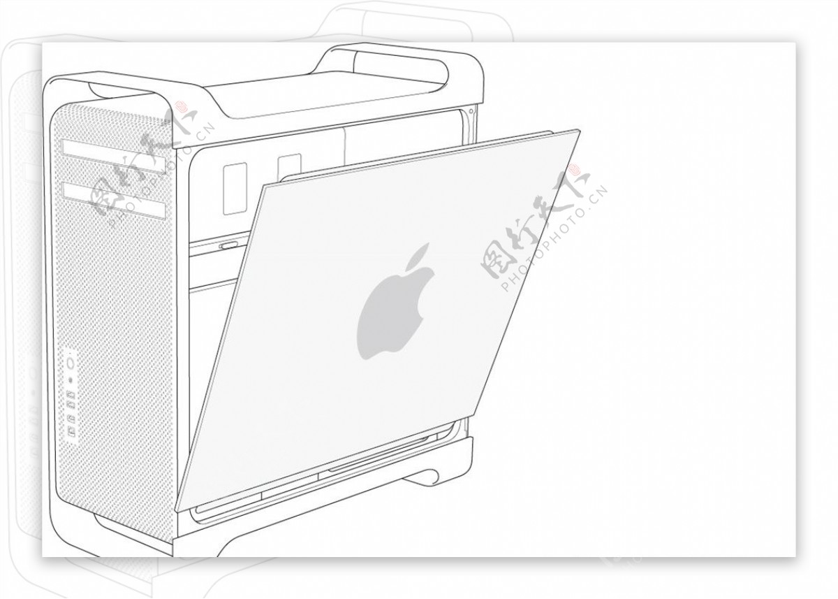 电子图标系列苹果机箱