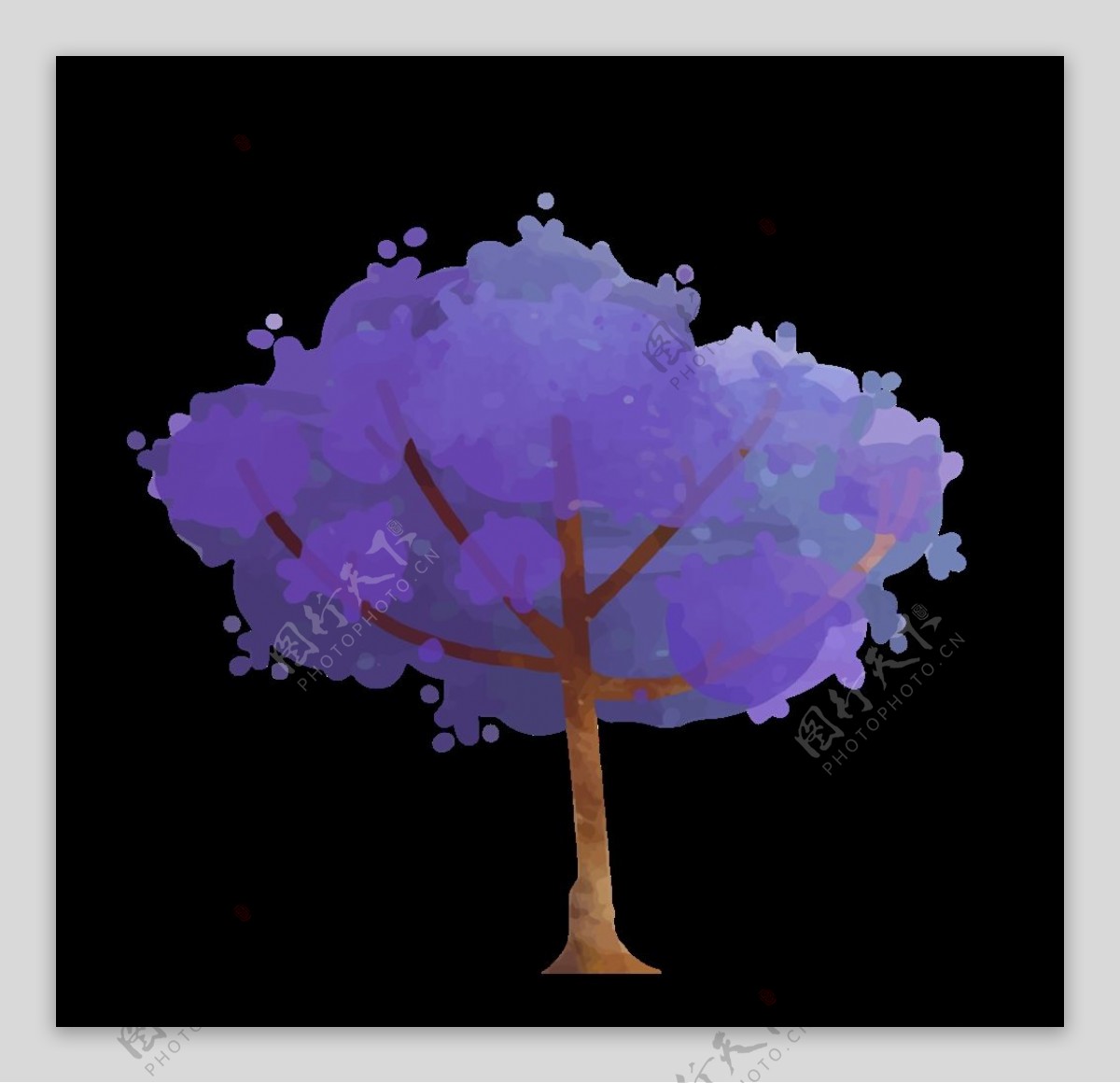 紫色树木
