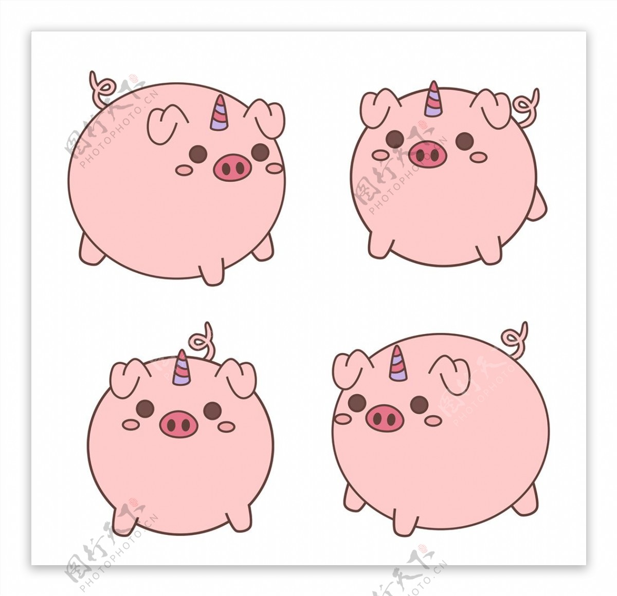 卡通猪 可爱小猪设计图__卡通设计_广告设计_设计图库_昵图网nipic.com