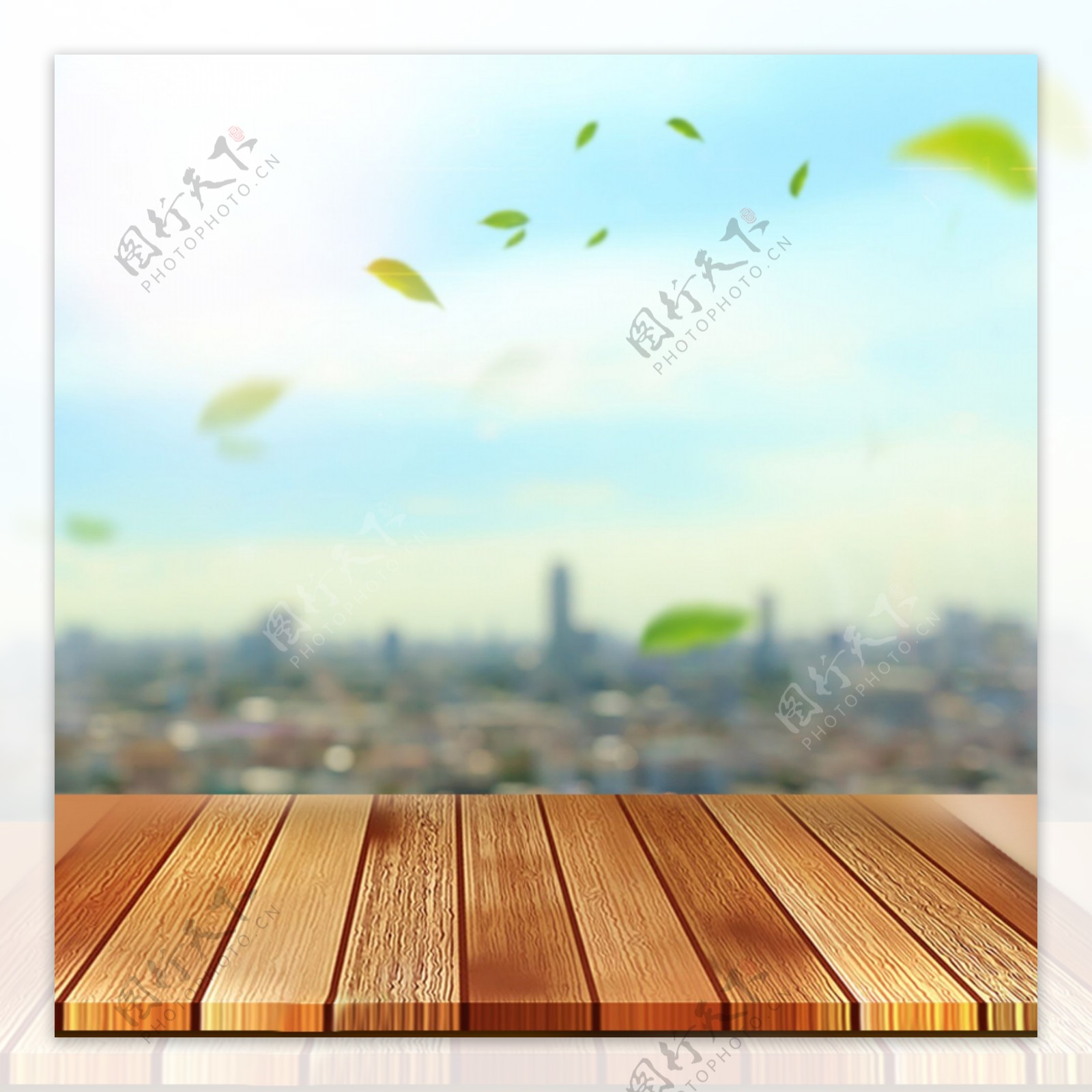 城市木板背景图