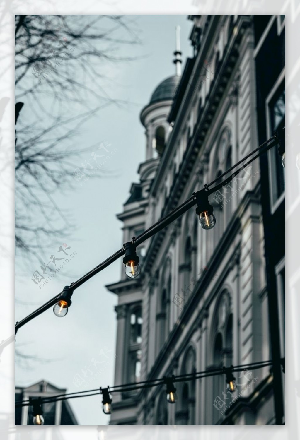 欧美街上的装饰灯