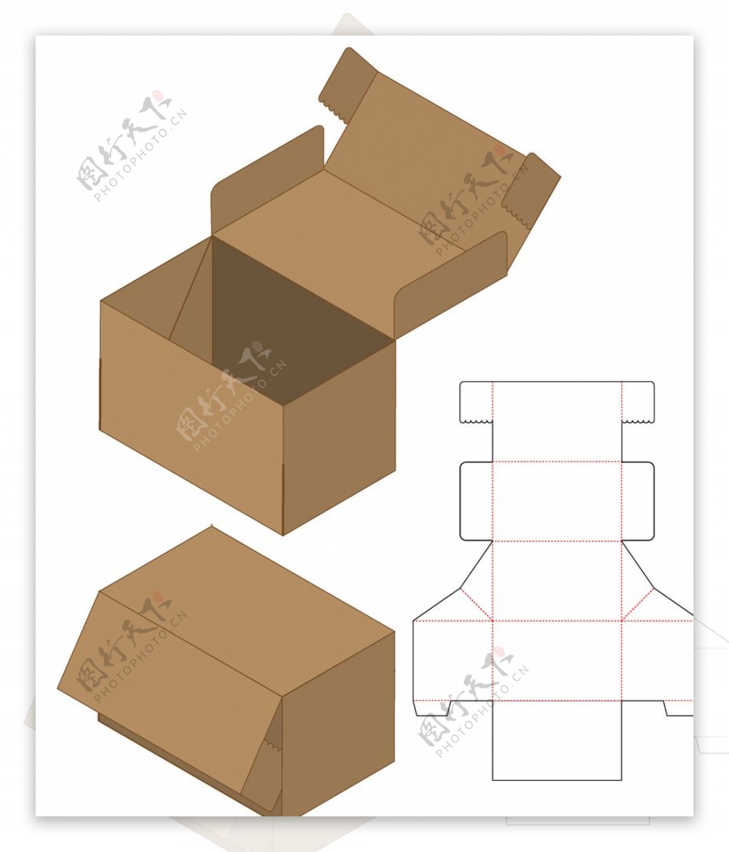 纸质包装盒刀模设计图
