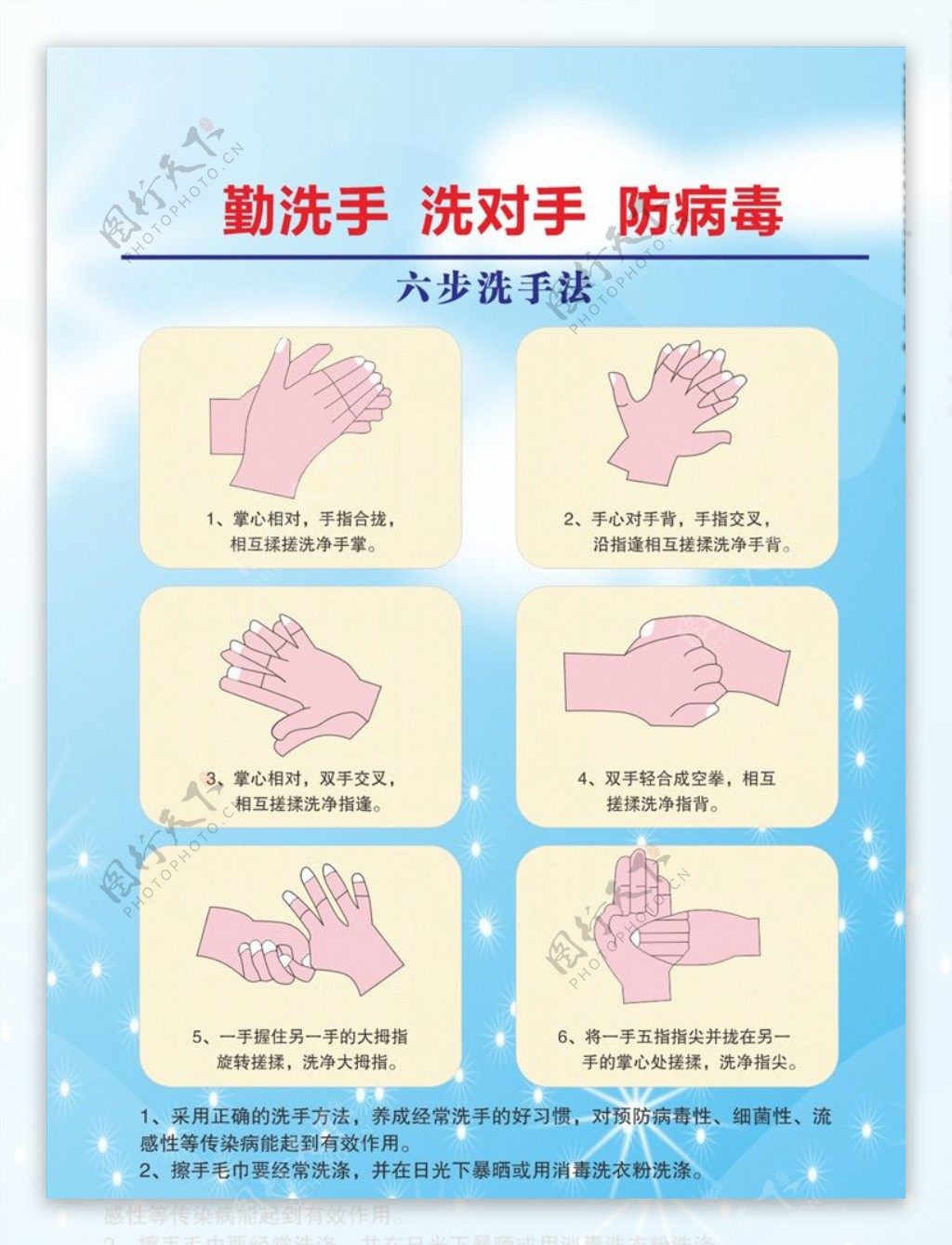 勤洗手洗对手防病毒