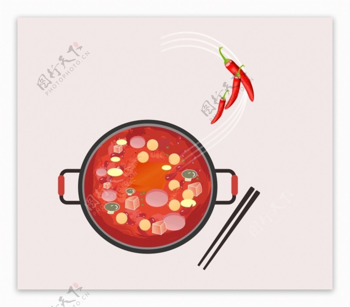火锅红辣椒素材
