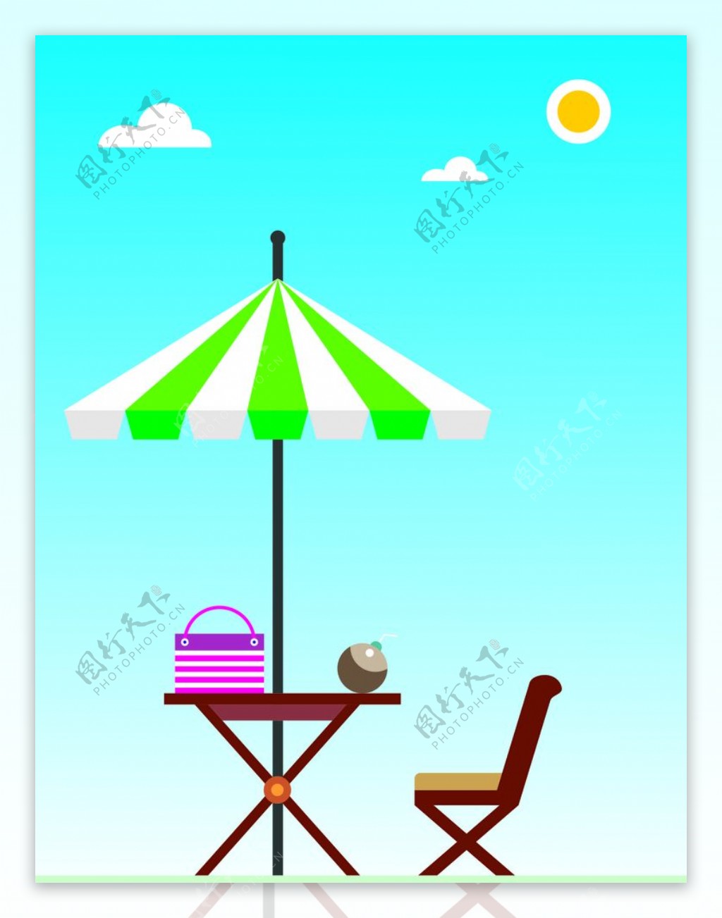 沙滩休闲太阳伞