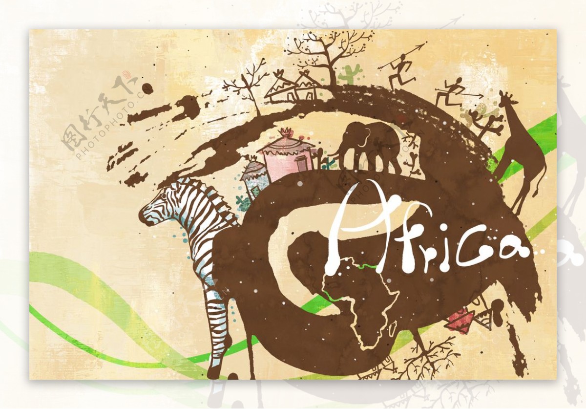 非洲旅游海报