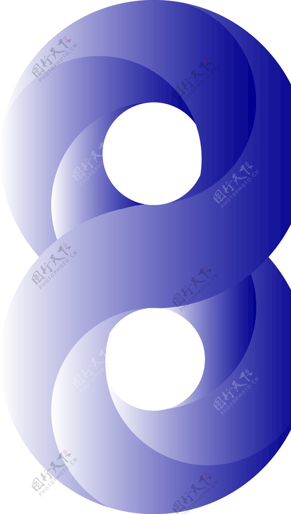 数字8渐变图标logo
