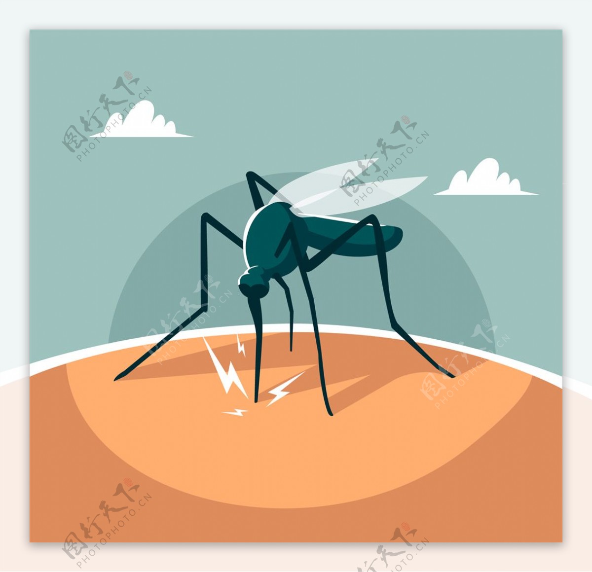 蚊子矢量插画插图