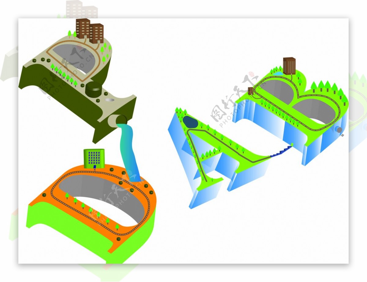 3D混合个性英文