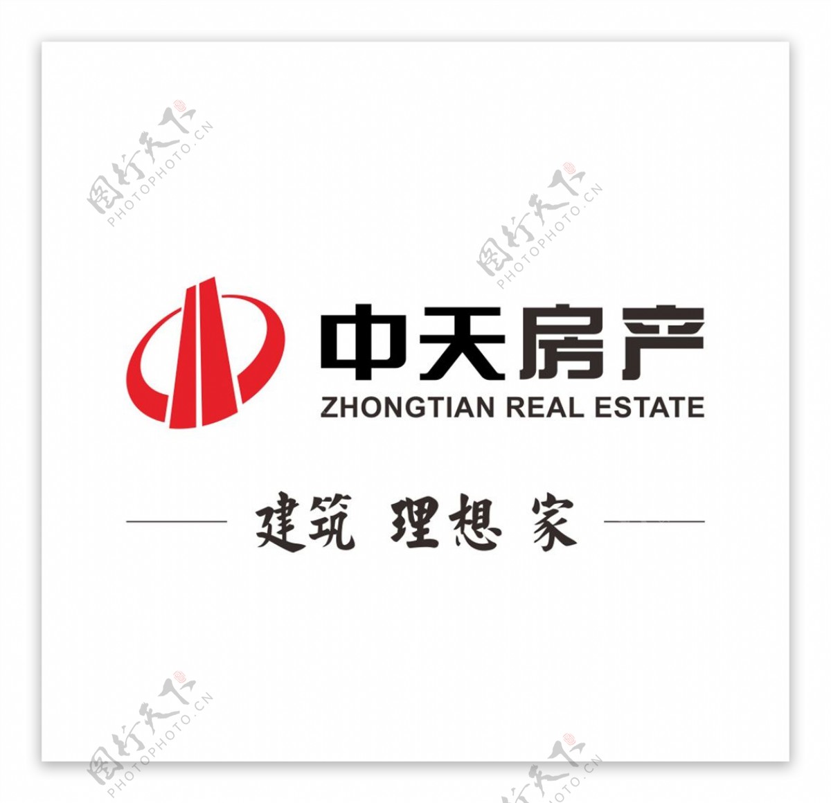 中天房产标志标识logo