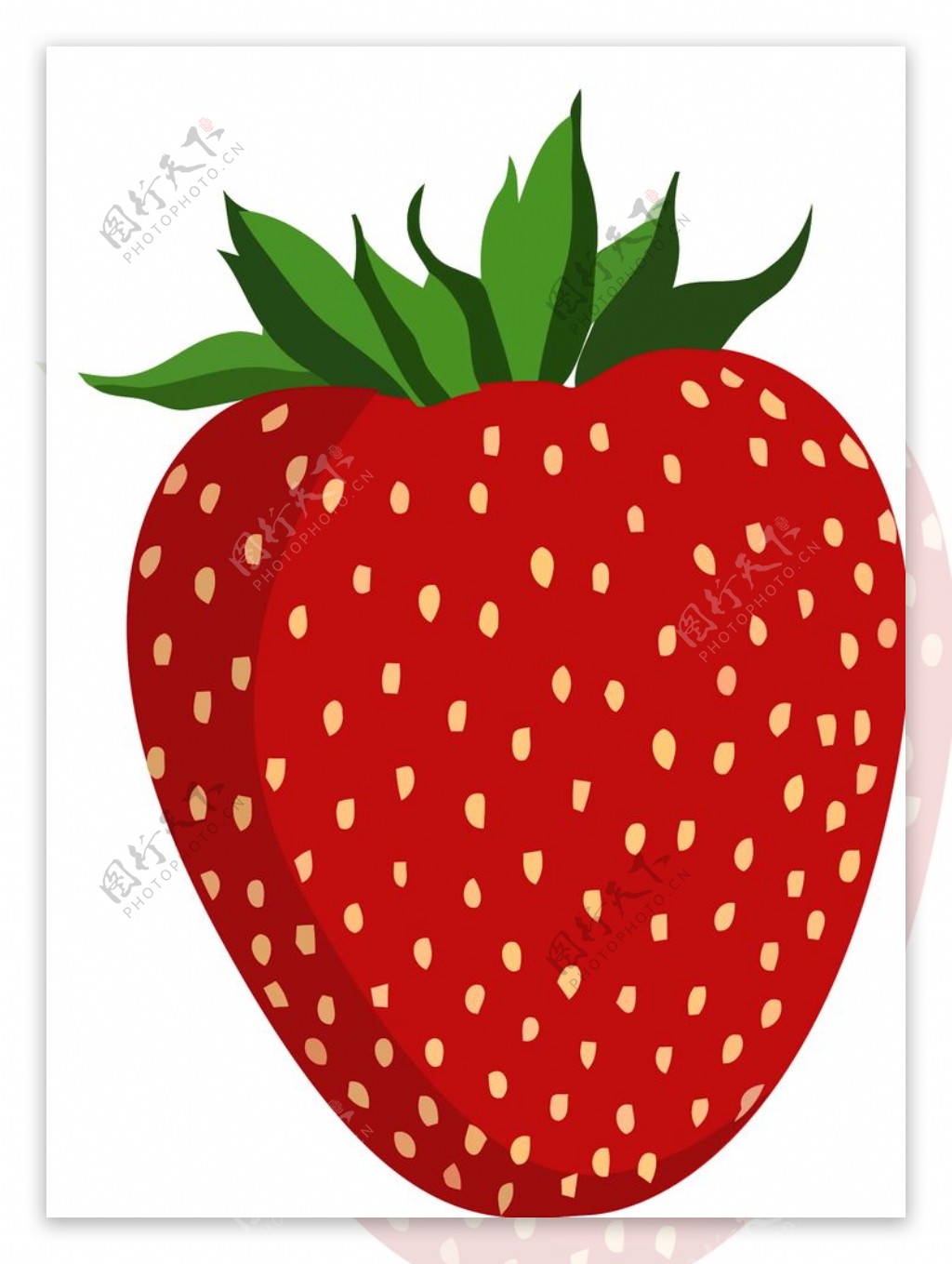 矢量可爱草莓