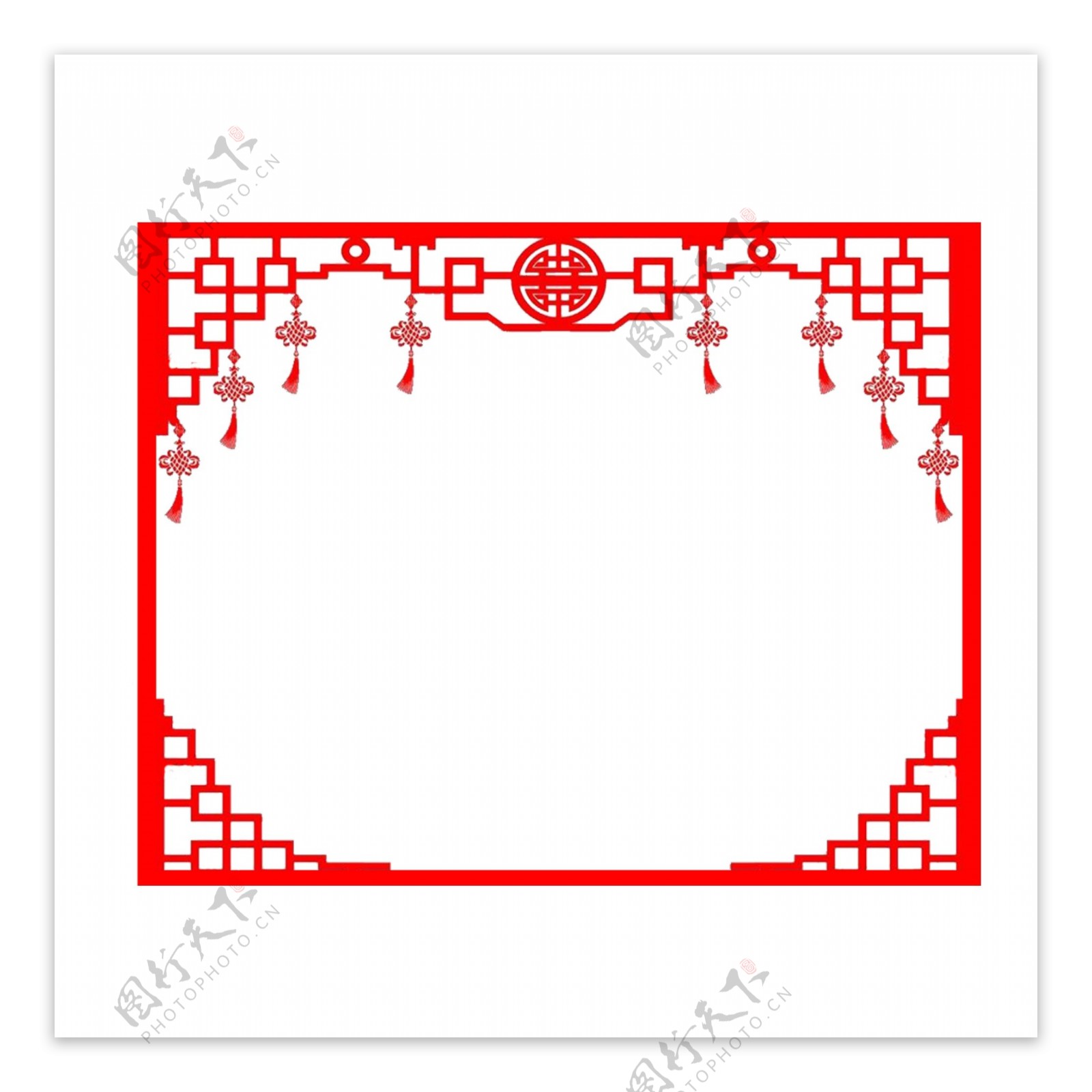 中国式古风红色边框图片素材免费下载 - 觅知网