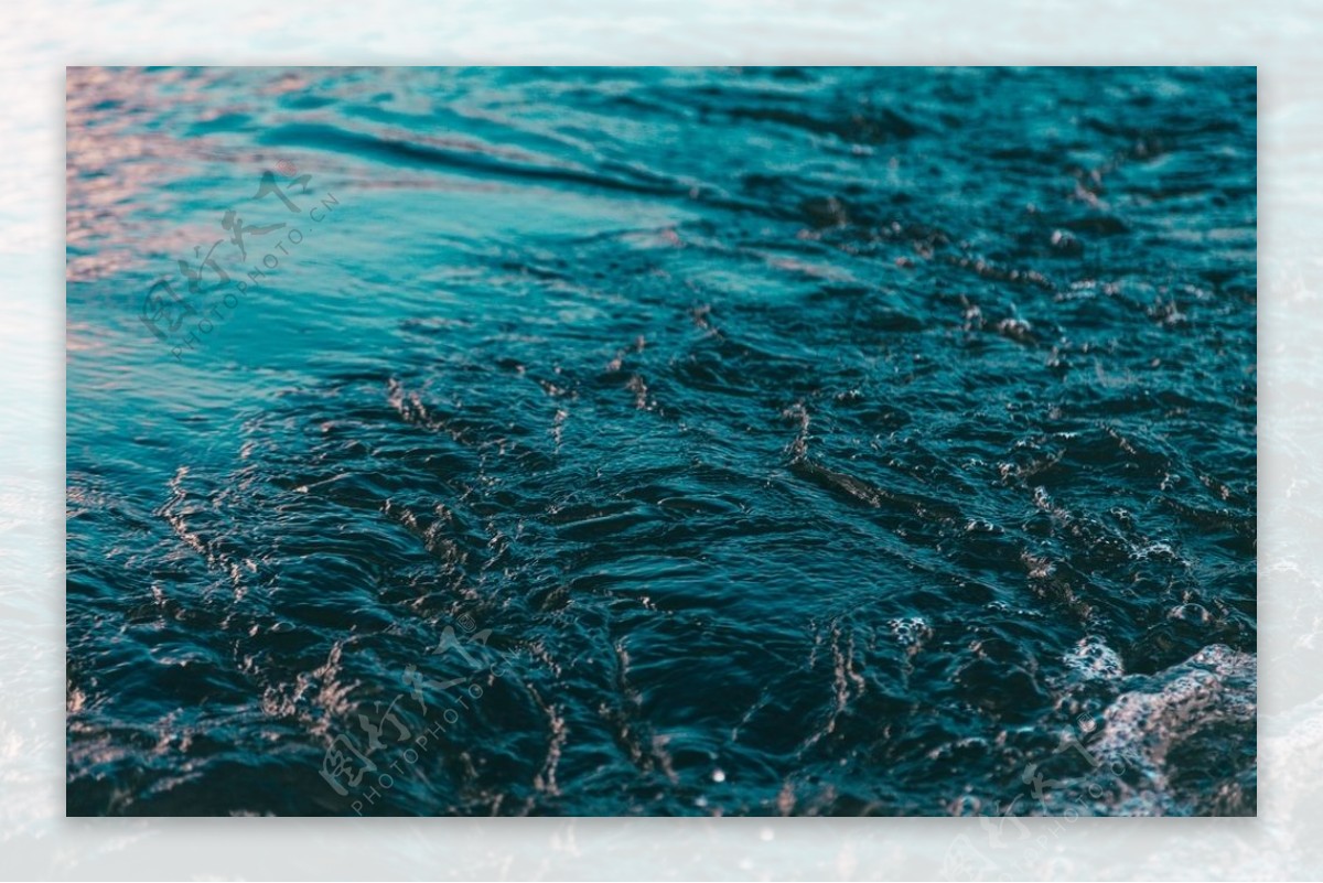 海水蓝色海浪波纹背景素材