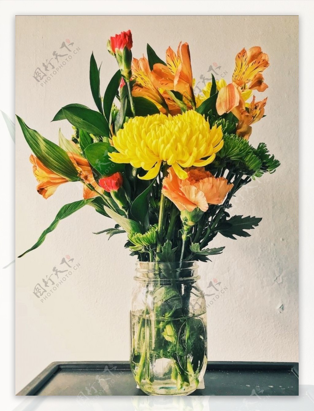 花朵花盆花瓶家居艺术背景素材